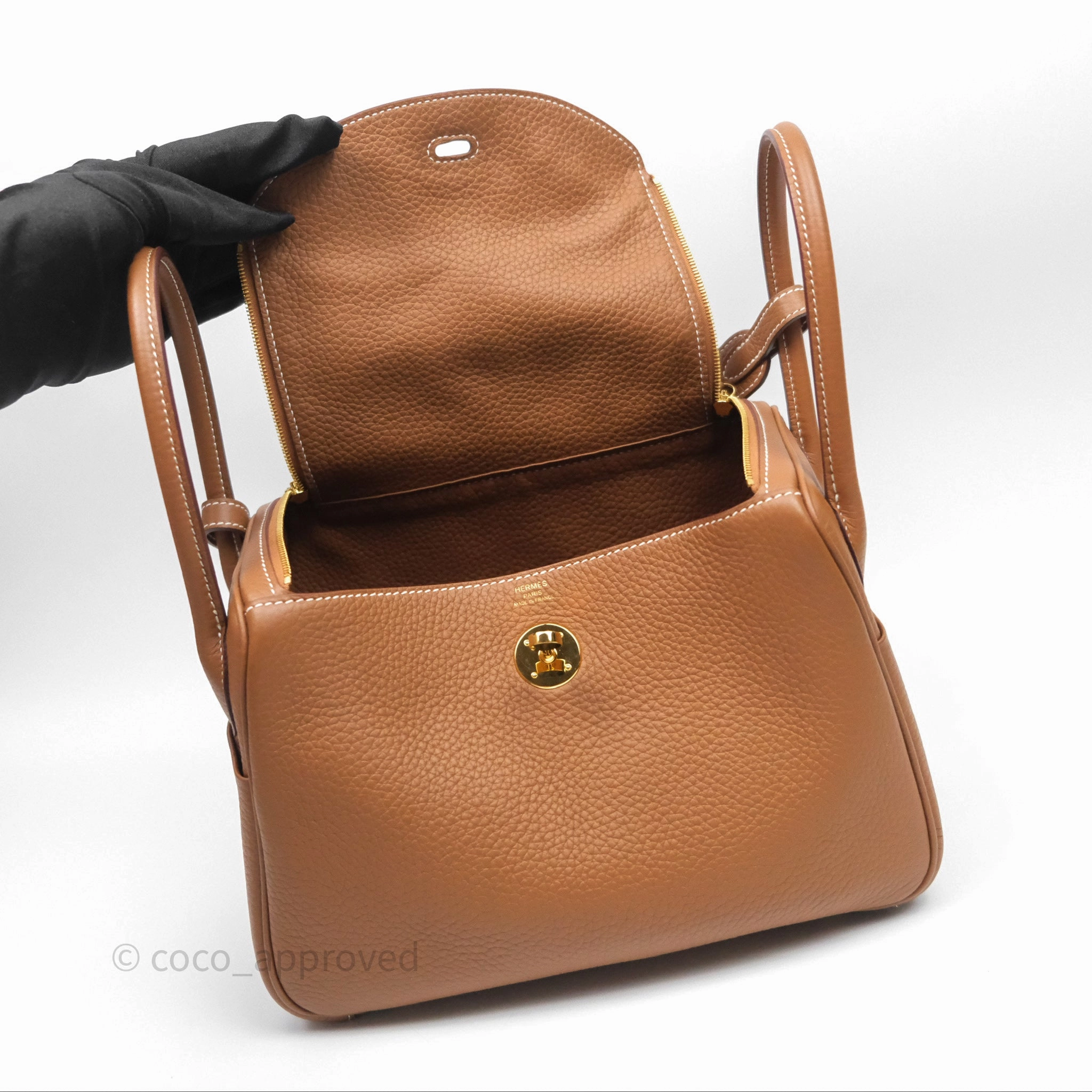 Herms Lindy 26 Gold 37 Clemence Gold Hardware