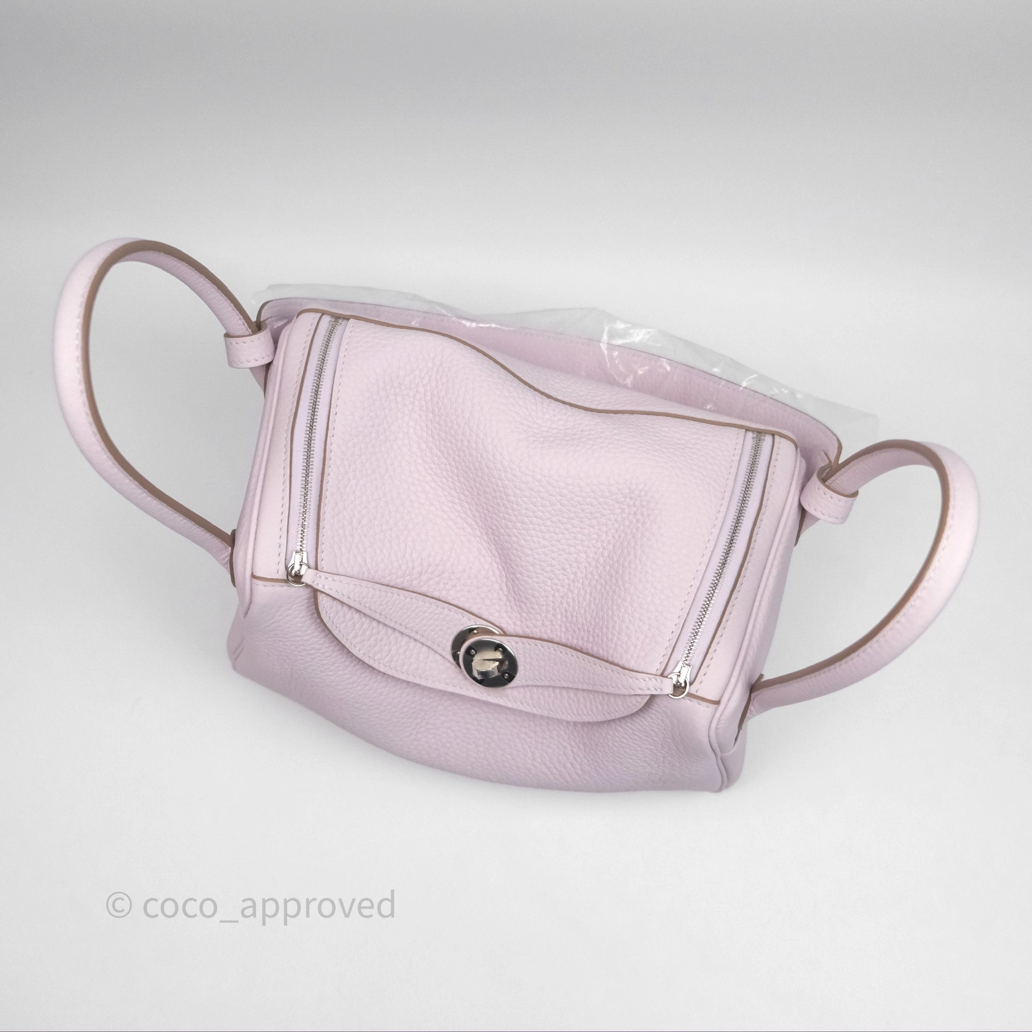 Herms Lindy 26 Mauve Pale 09 Clemence Palladium Hardware