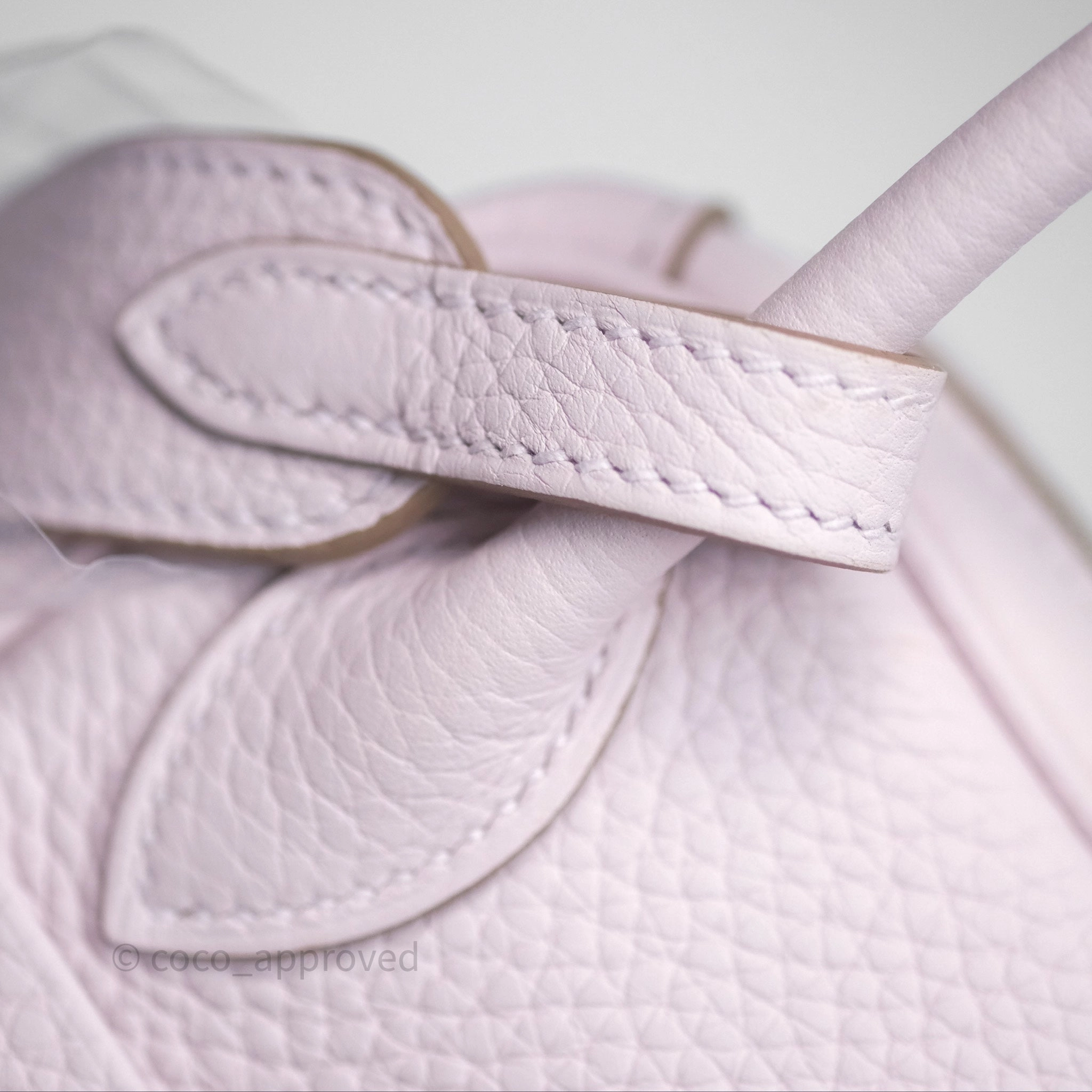 Herms Lindy 26 Mauve Pale 09 Clemence Palladium Hardware