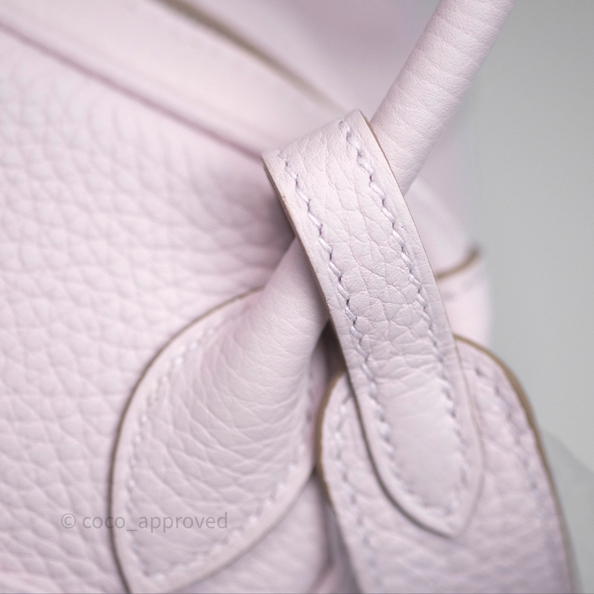 Herms Lindy 26 Mauve Pale 09 Clemence Palladium Hardware