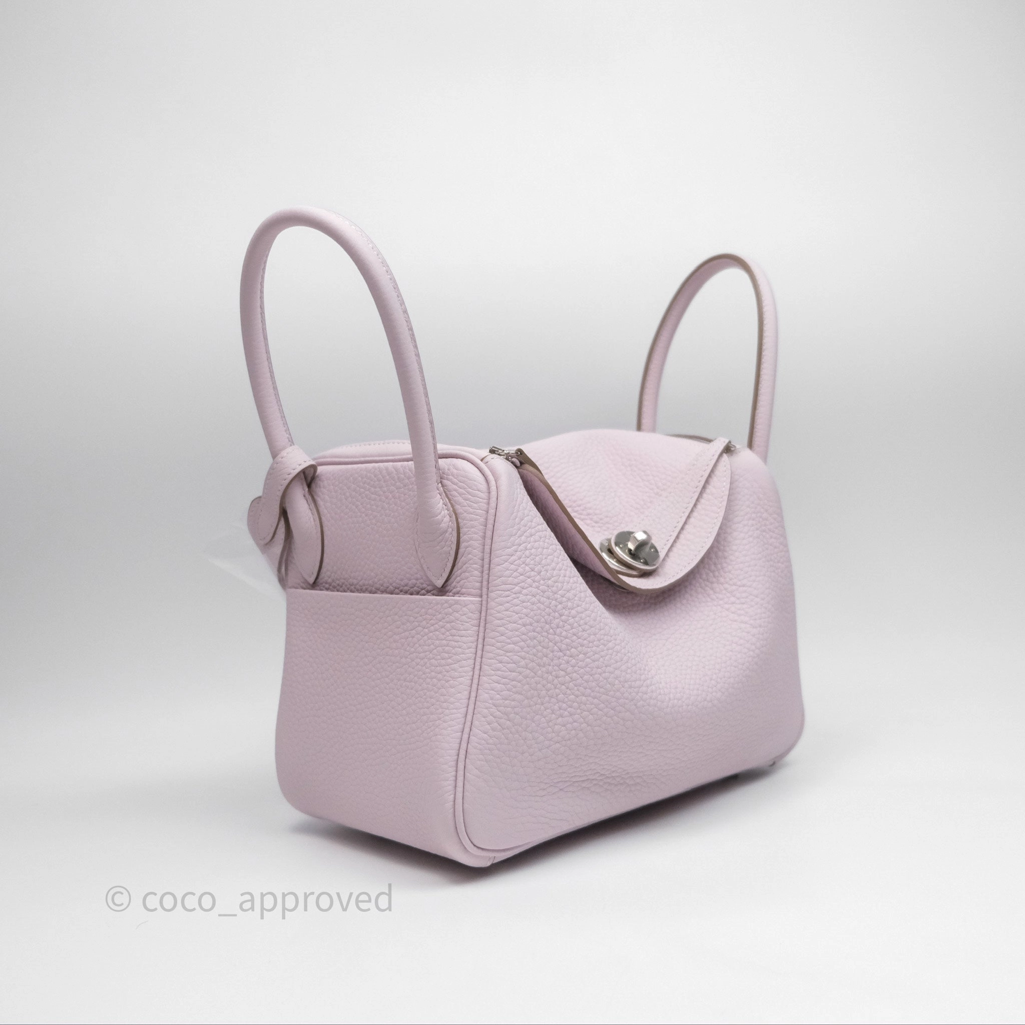 Herms Lindy 26 Mauve Pale 09 Clemence Palladium Hardware