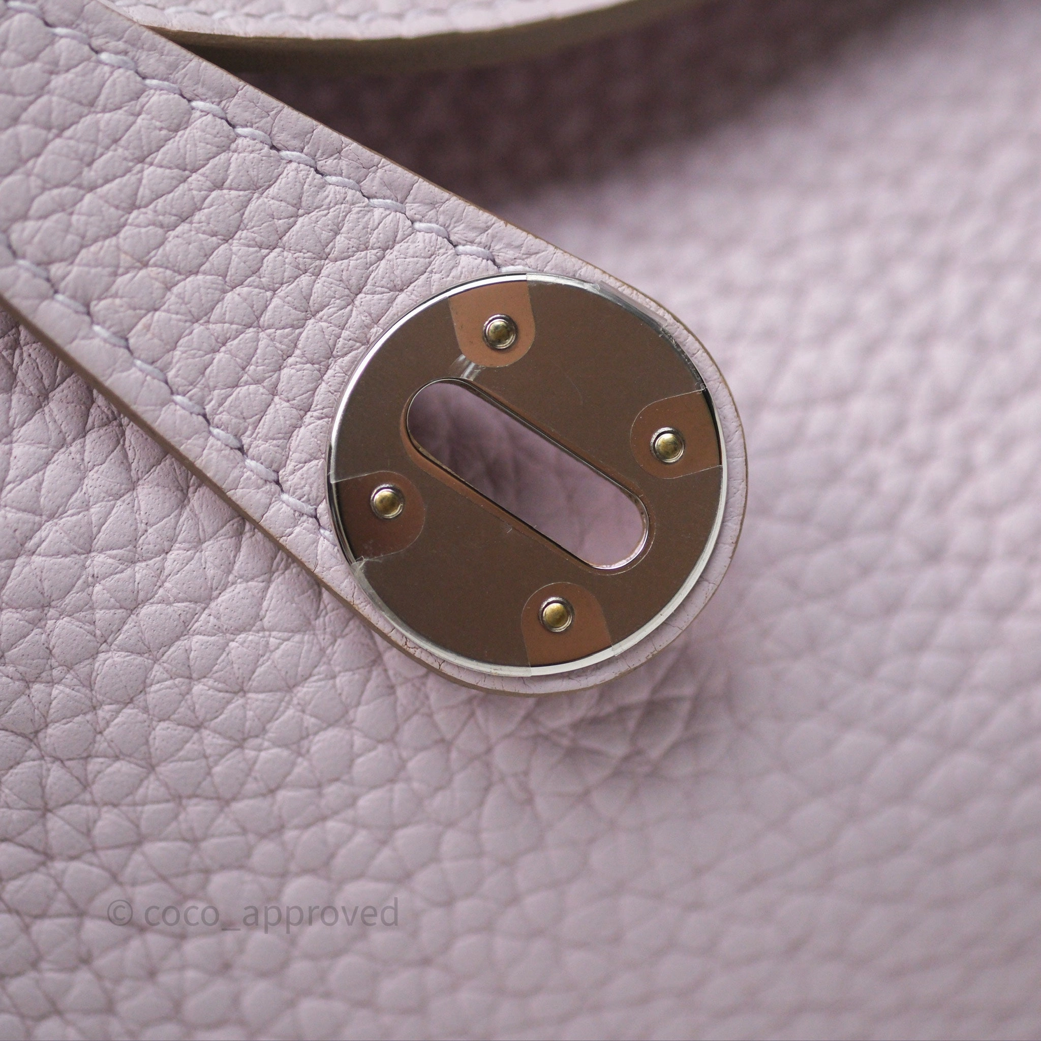 Herms Lindy 26 Mauve Pale 09 Clemence Palladium Hardware