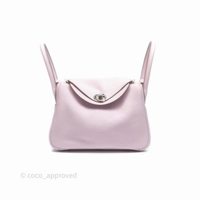Herms Lindy 26 Mauve Pale 09 Clemence Palladium Hardware