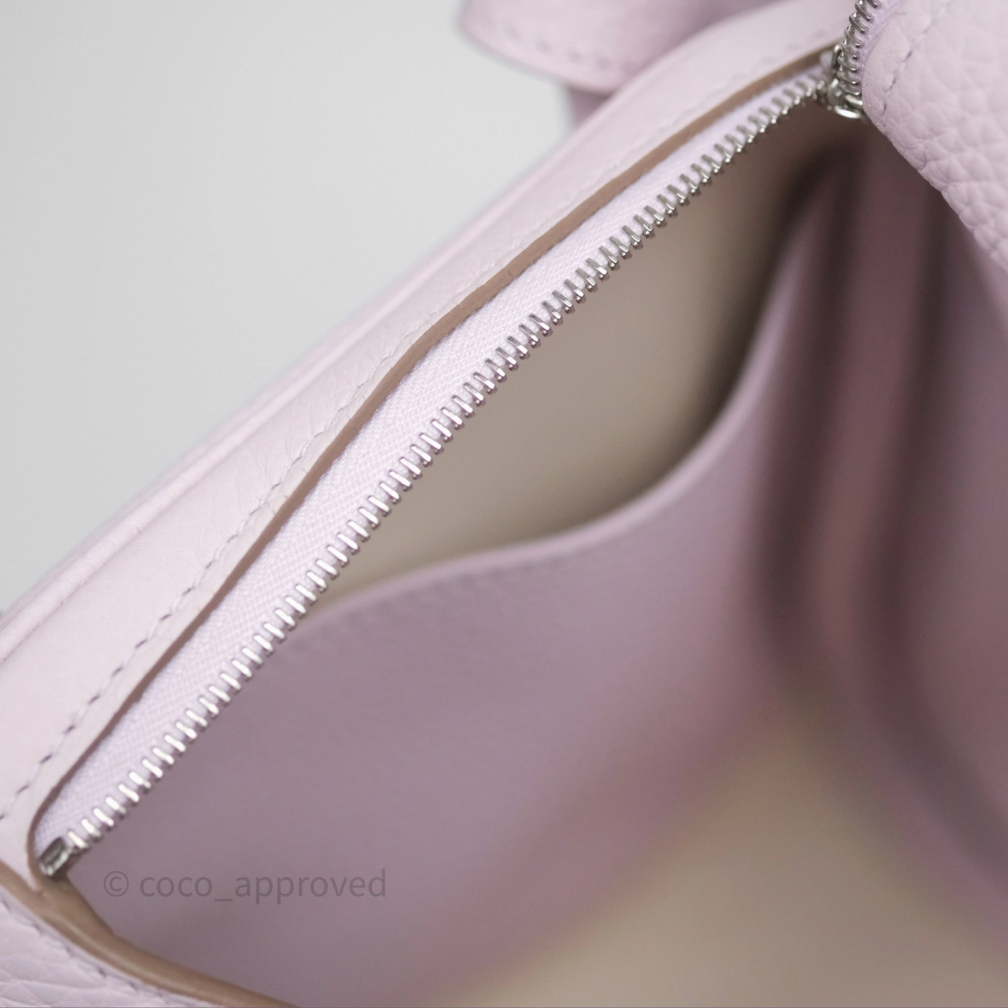 Herms Lindy 26 Mauve Pale 09 Clemence Palladium Hardware