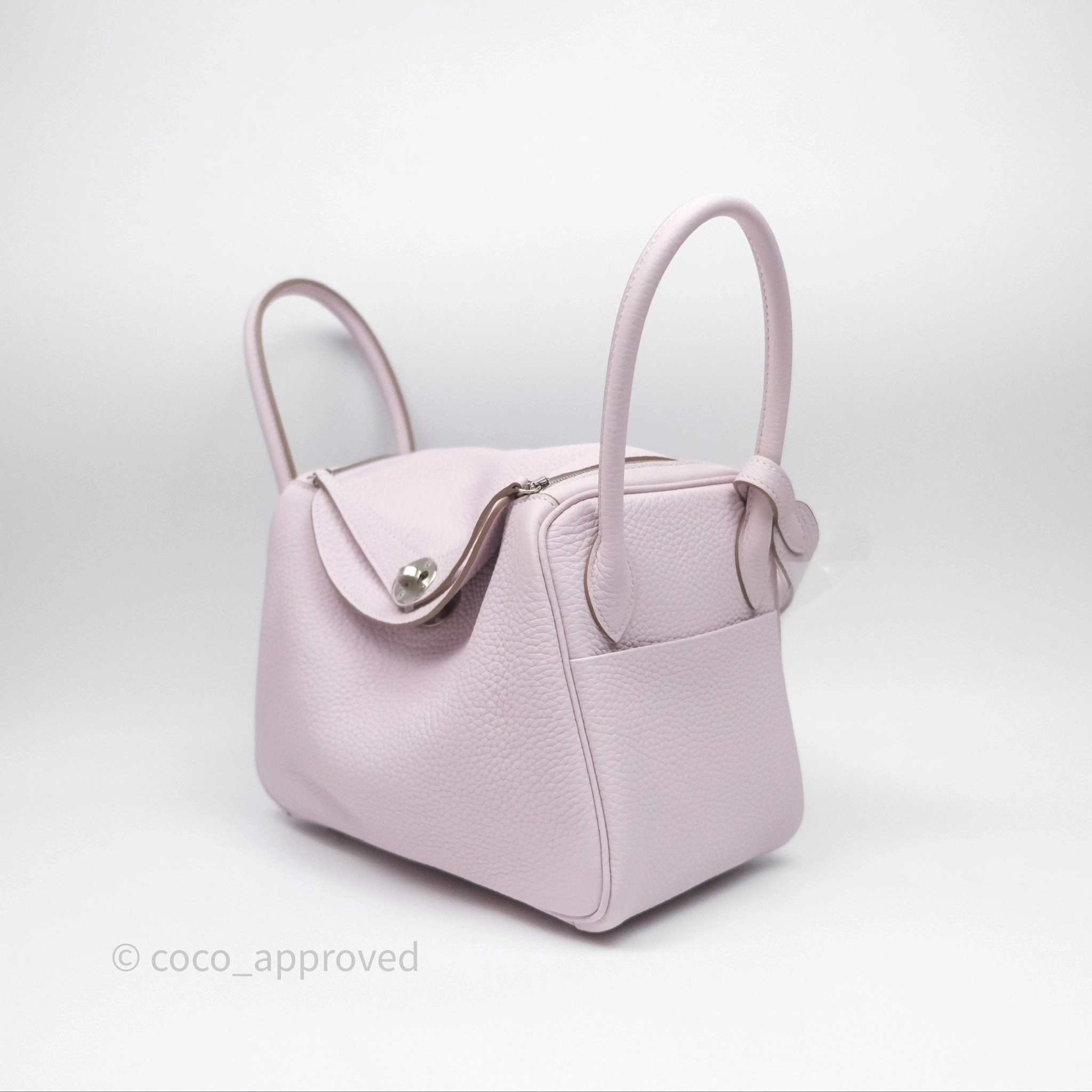 Herms Lindy 26 Mauve Pale 09 Clemence Palladium Hardware