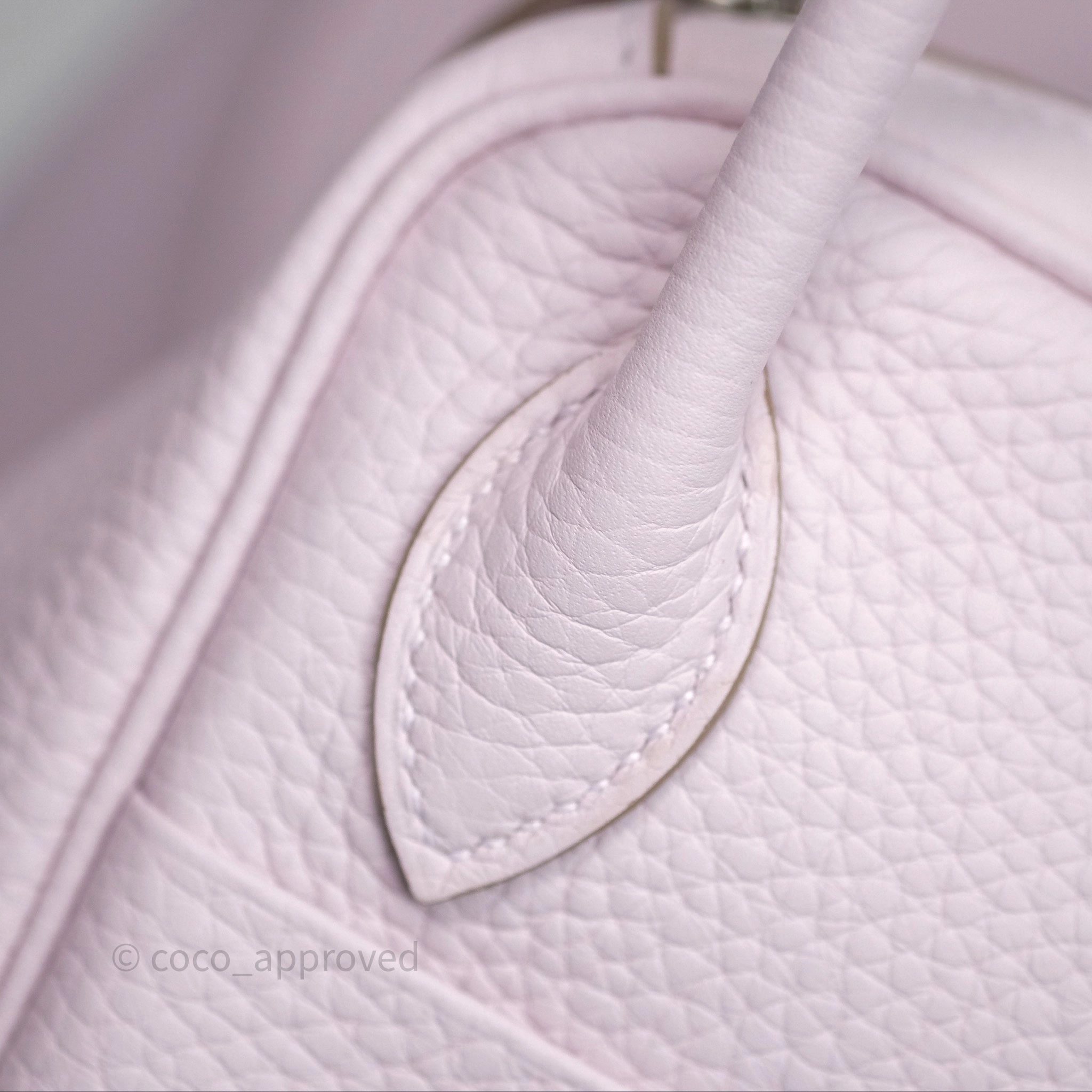 Herms Lindy 26 Mauve Pale 09 Clemence Palladium Hardware