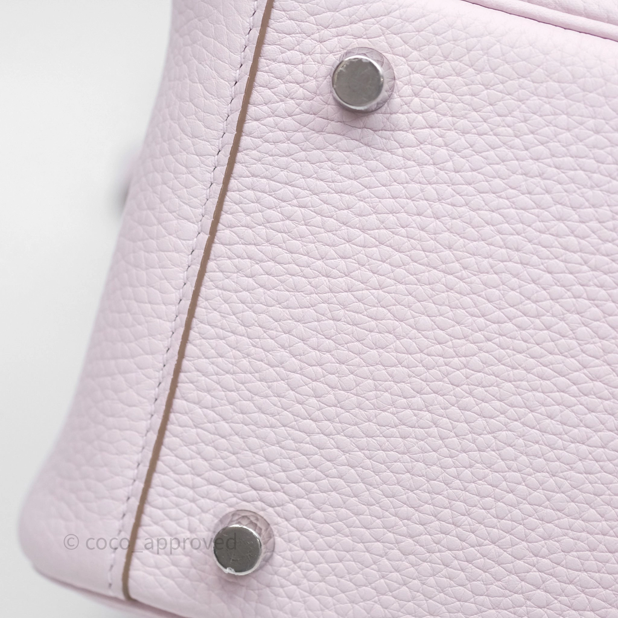 Herms Lindy 26 Mauve Pale 09 Clemence Palladium Hardware