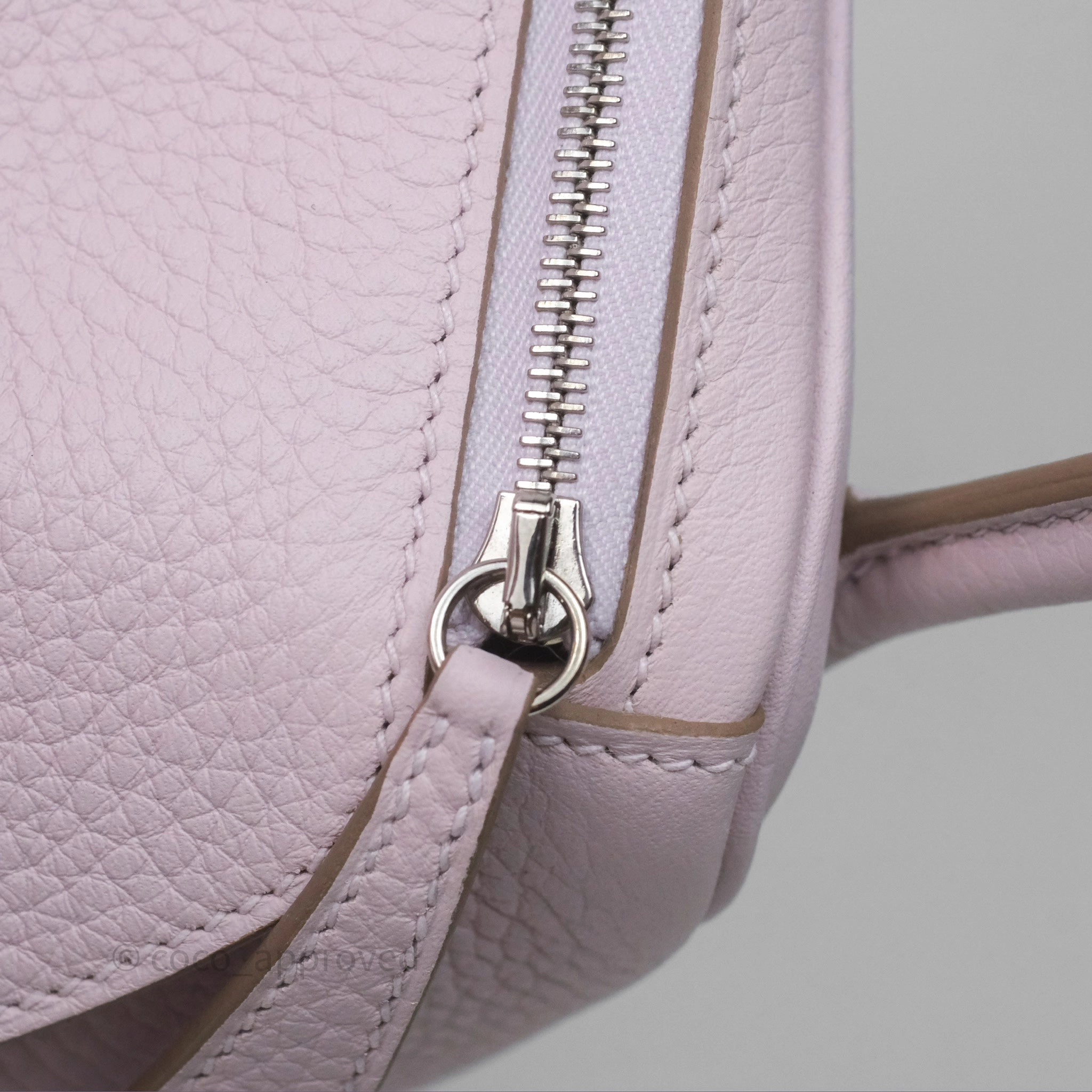 Herms Lindy 26 Mauve Pale 09/Nata I2 Clemence Palladium Hardware