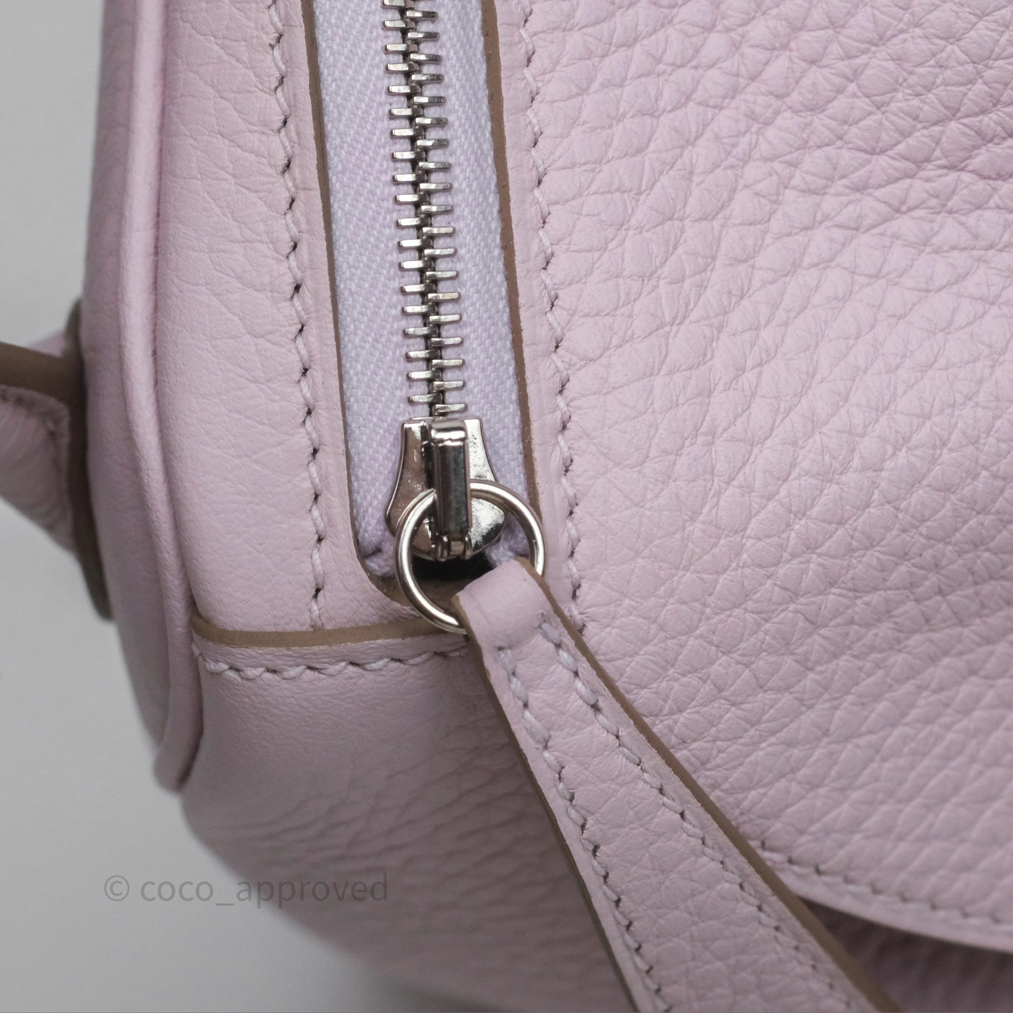 Herms Lindy 26 Mauve Pale 09/Nata I2 Clemence Palladium Hardware