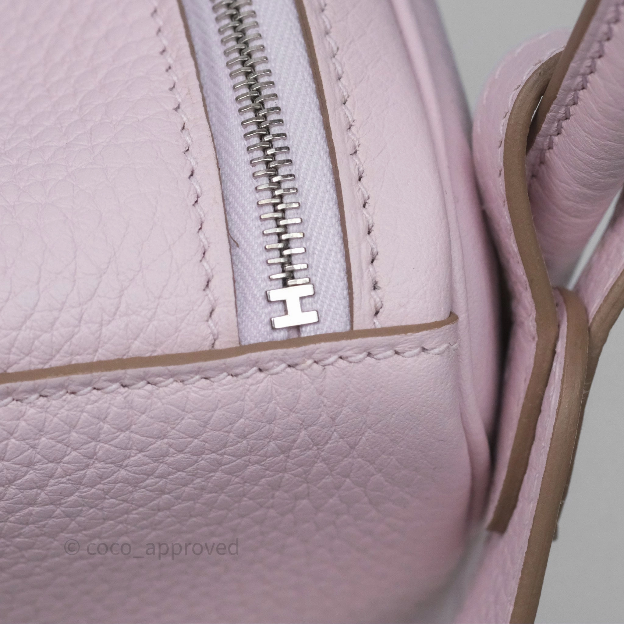 Herms Lindy 26 Mauve Pale 09/Nata I2 Clemence Palladium Hardware