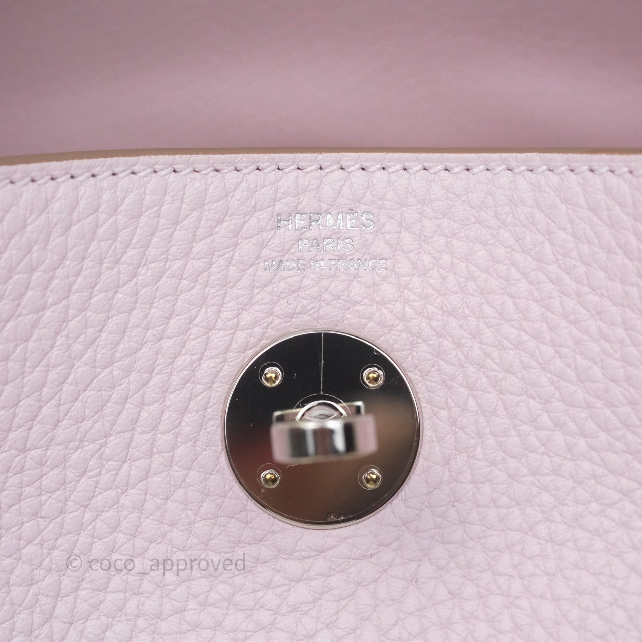 Herms Lindy 26 Mauve Pale 09/Nata I2 Clemence Palladium Hardware