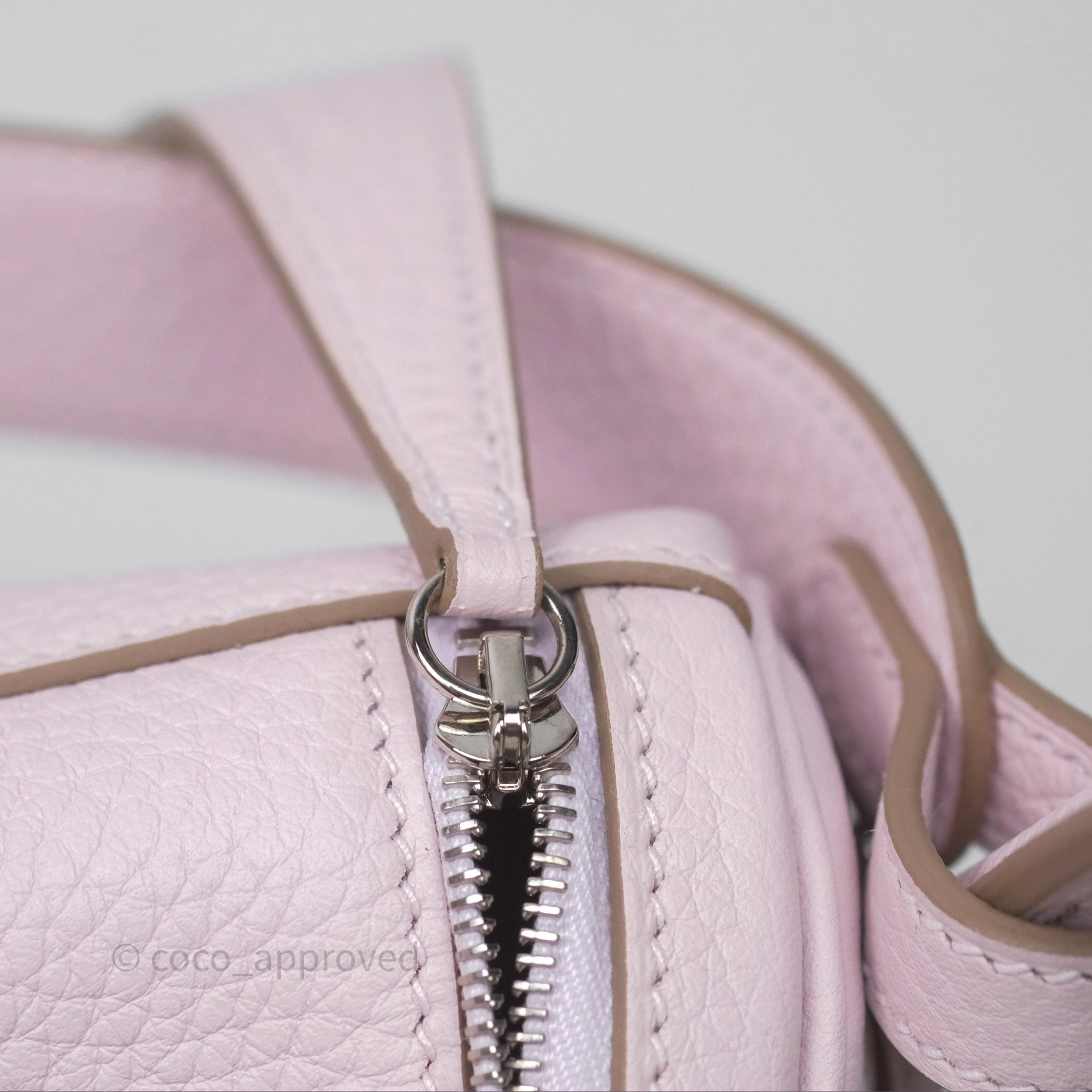 Herms Lindy 26 Mauve Pale 09/Nata I2 Clemence Palladium Hardware