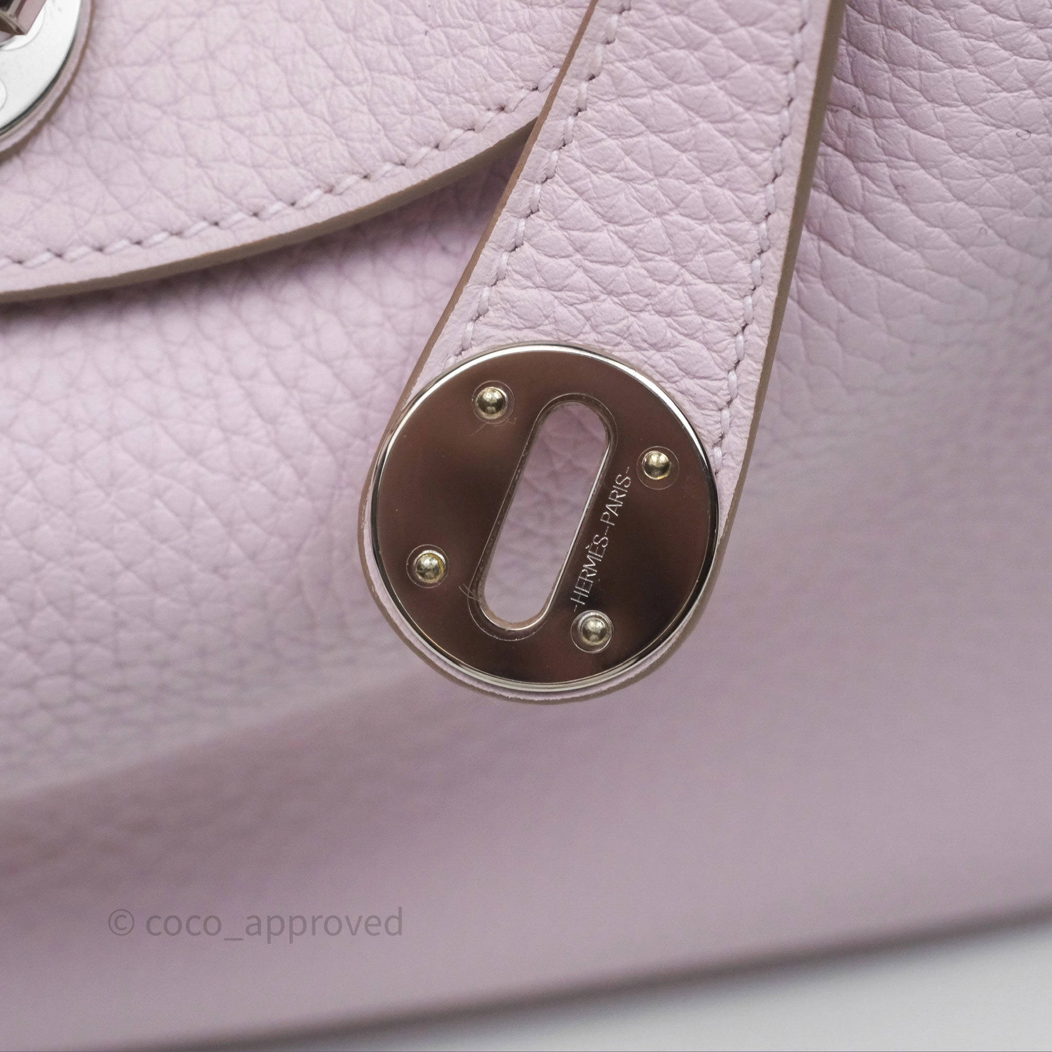 Herms Lindy 26 Mauve Pale 09/Nata I2 Clemence Palladium Hardware