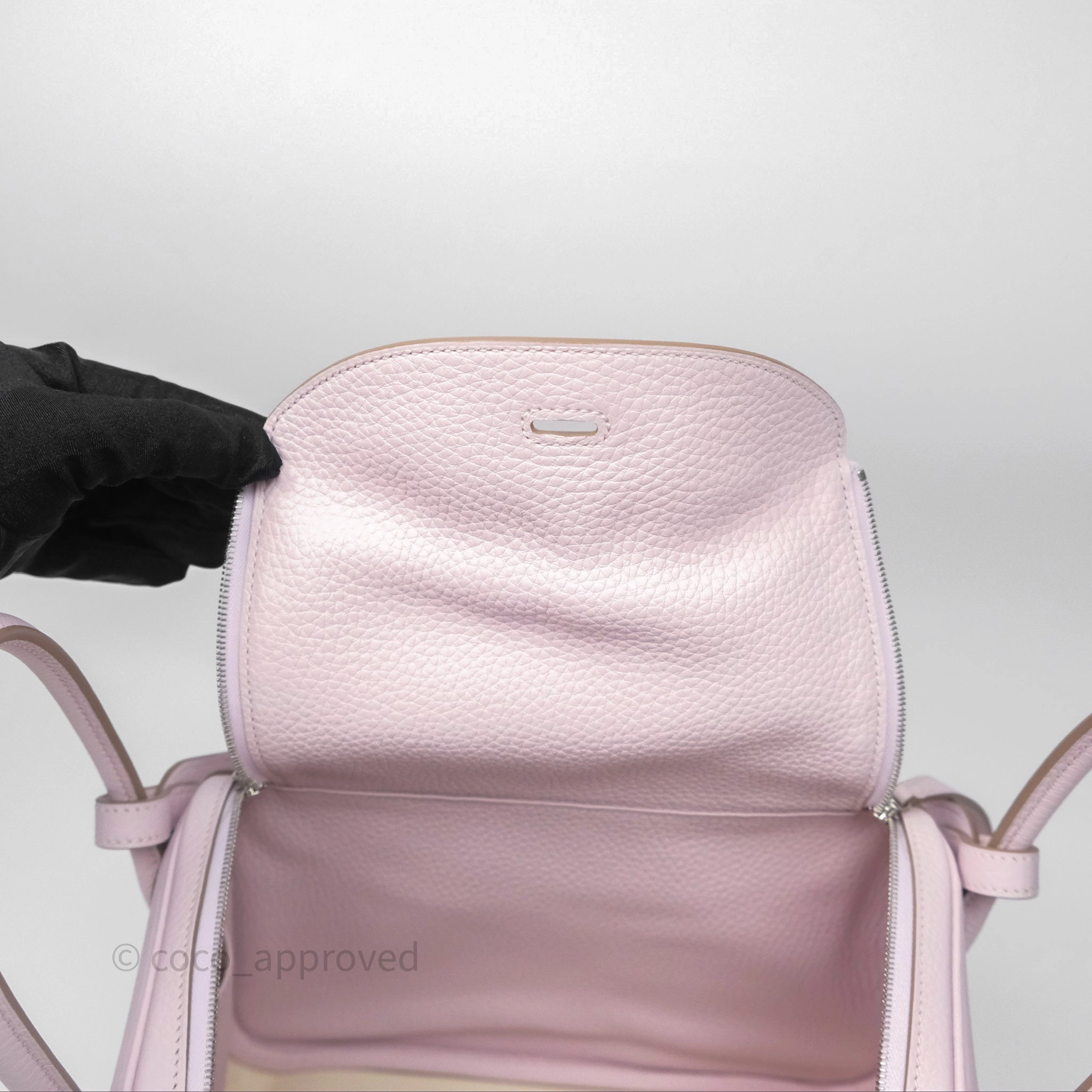 Herms Lindy 26 Mauve Pale 09/Nata I2 Clemence Palladium Hardware