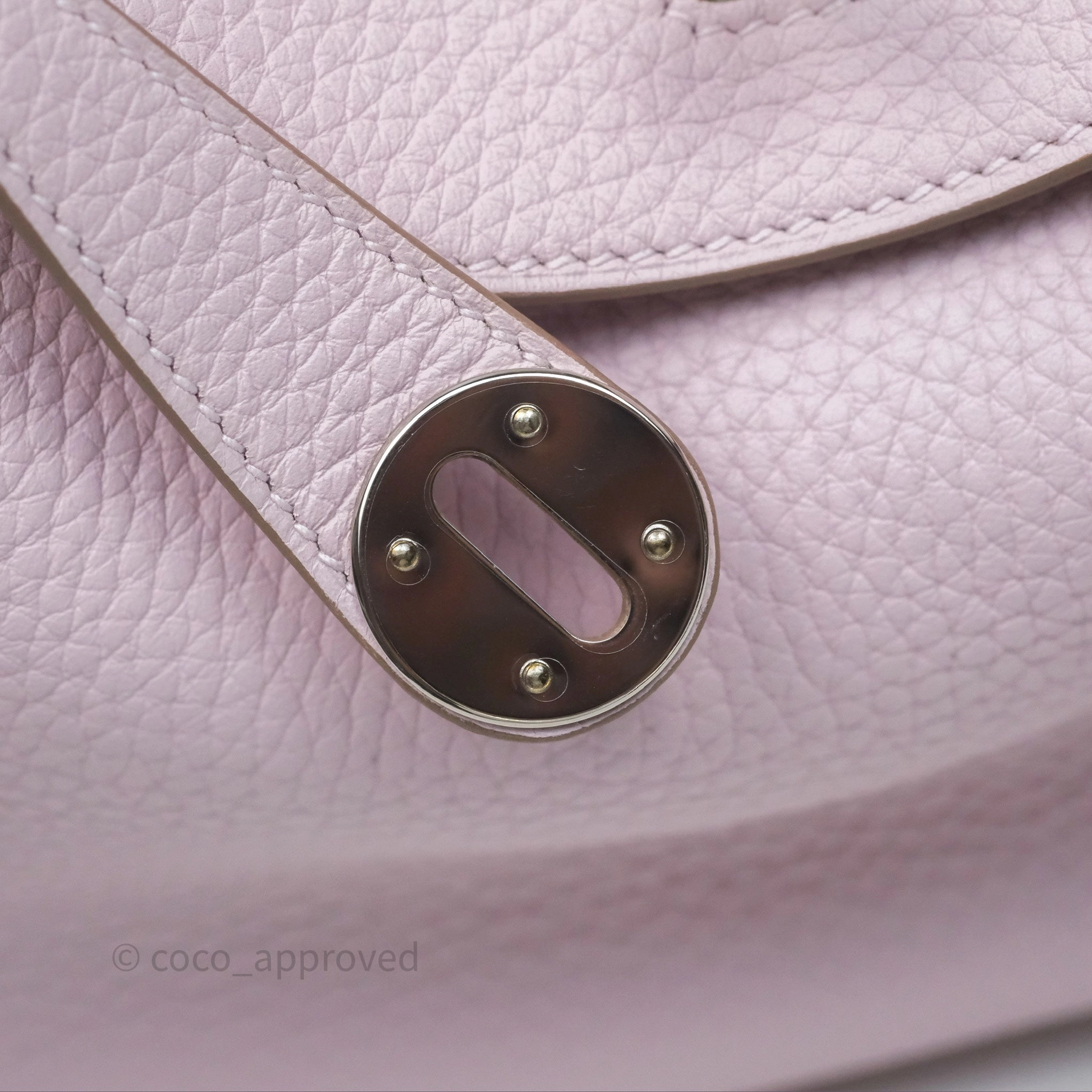 Herms Lindy 26 Mauve Pale 09/Nata I2 Clemence Palladium Hardware