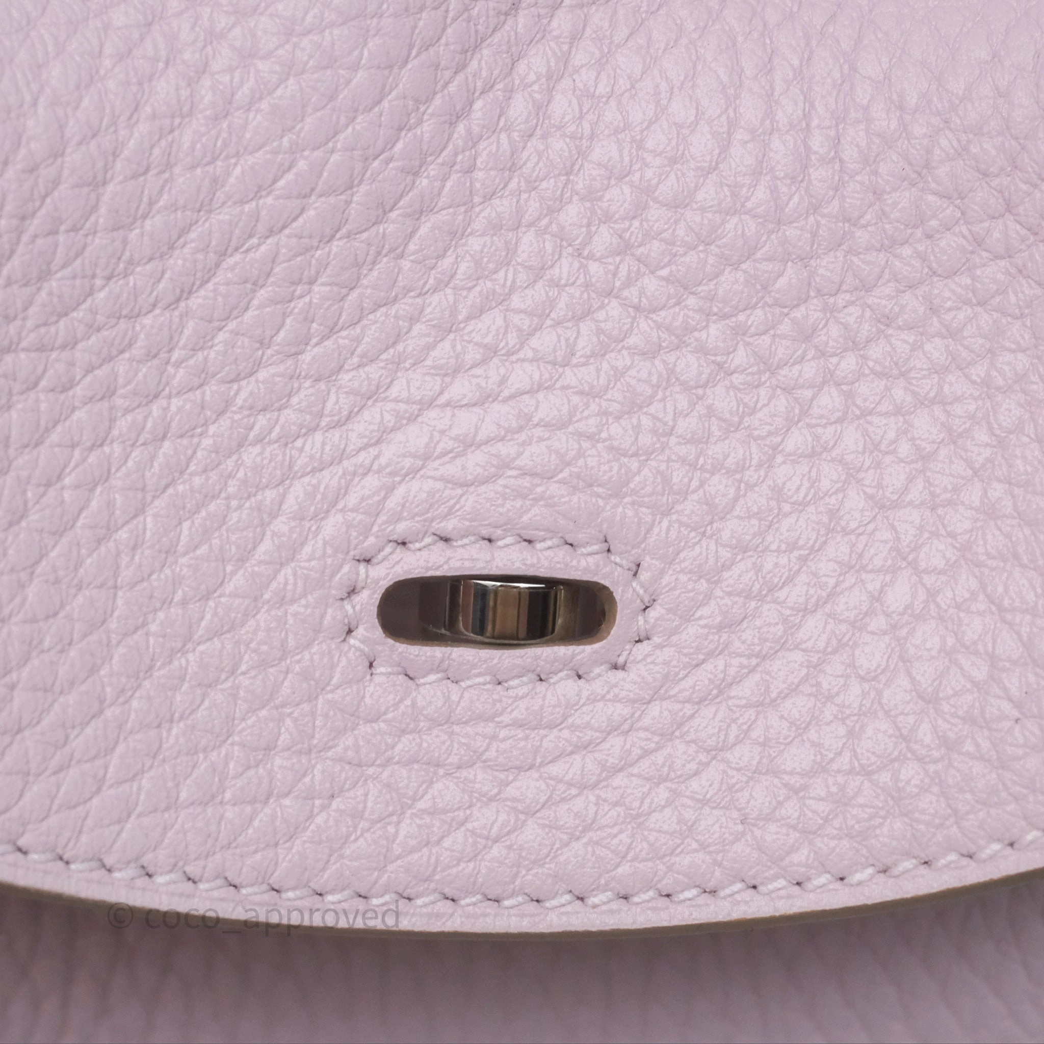 Herms Lindy 26 Mauve Pale 09/Nata I2 Clemence Palladium Hardware