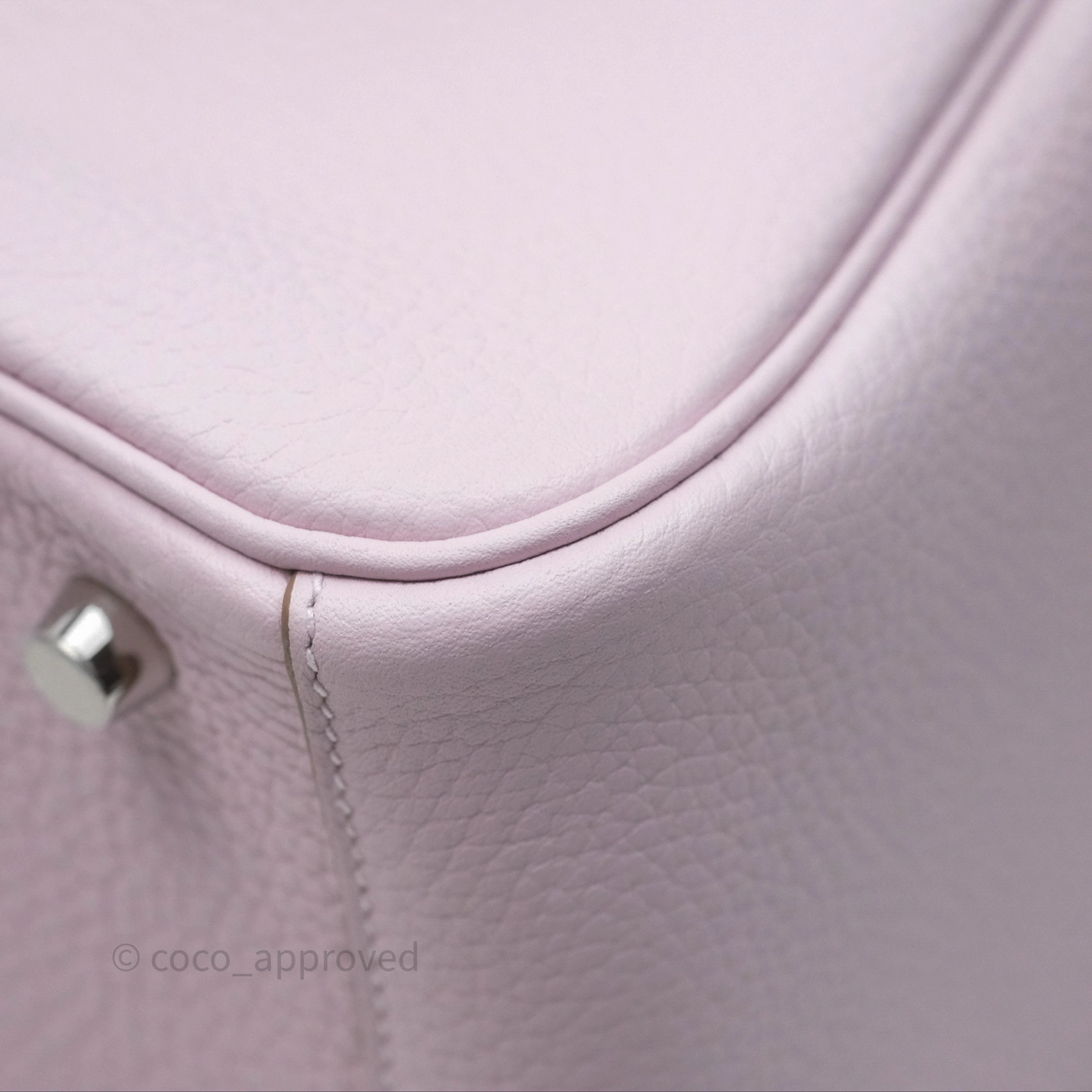Herms Lindy 26 Mauve Pale 09/Nata I2 Clemence Palladium Hardware