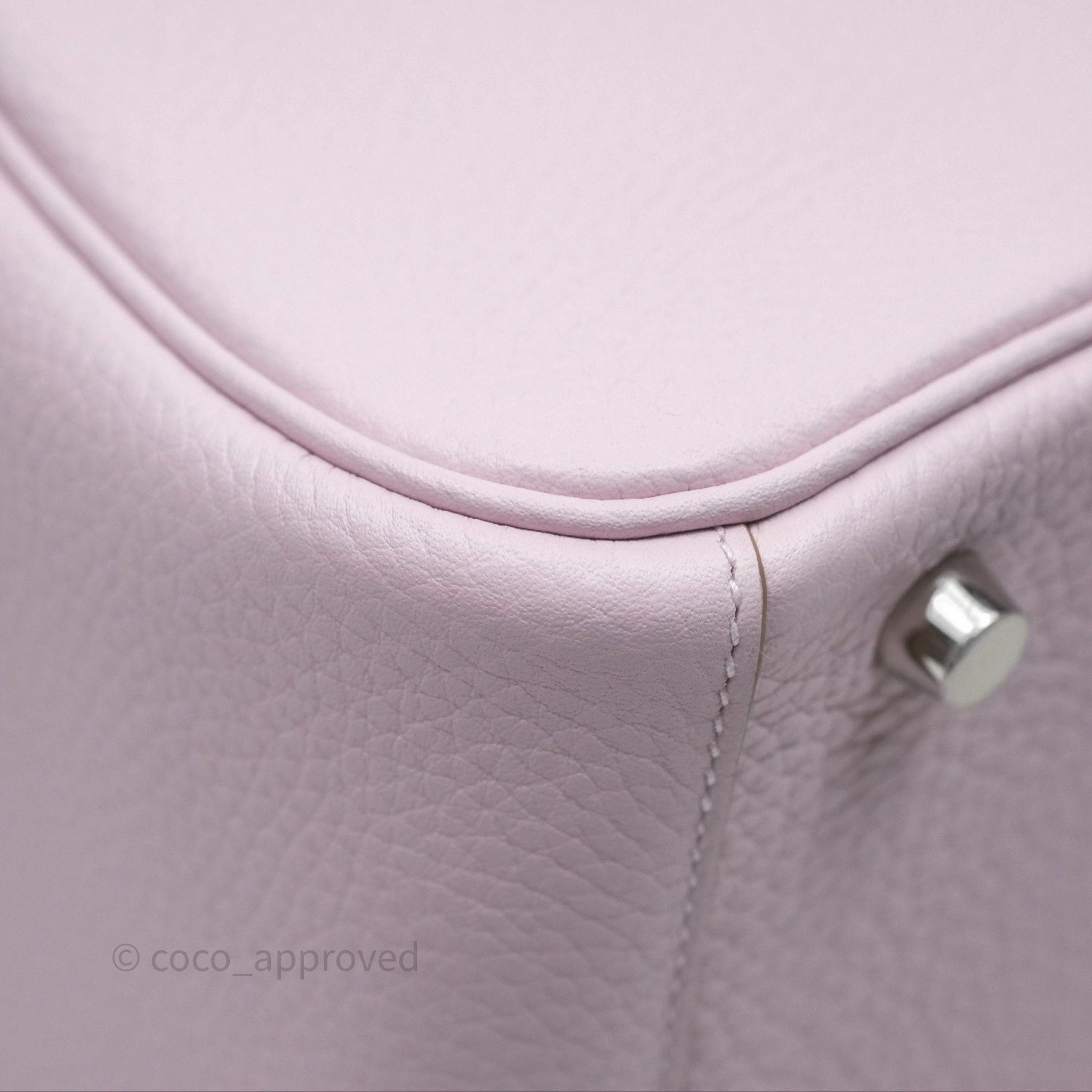 Herms Lindy 26 Mauve Pale 09/Nata I2 Clemence Palladium Hardware