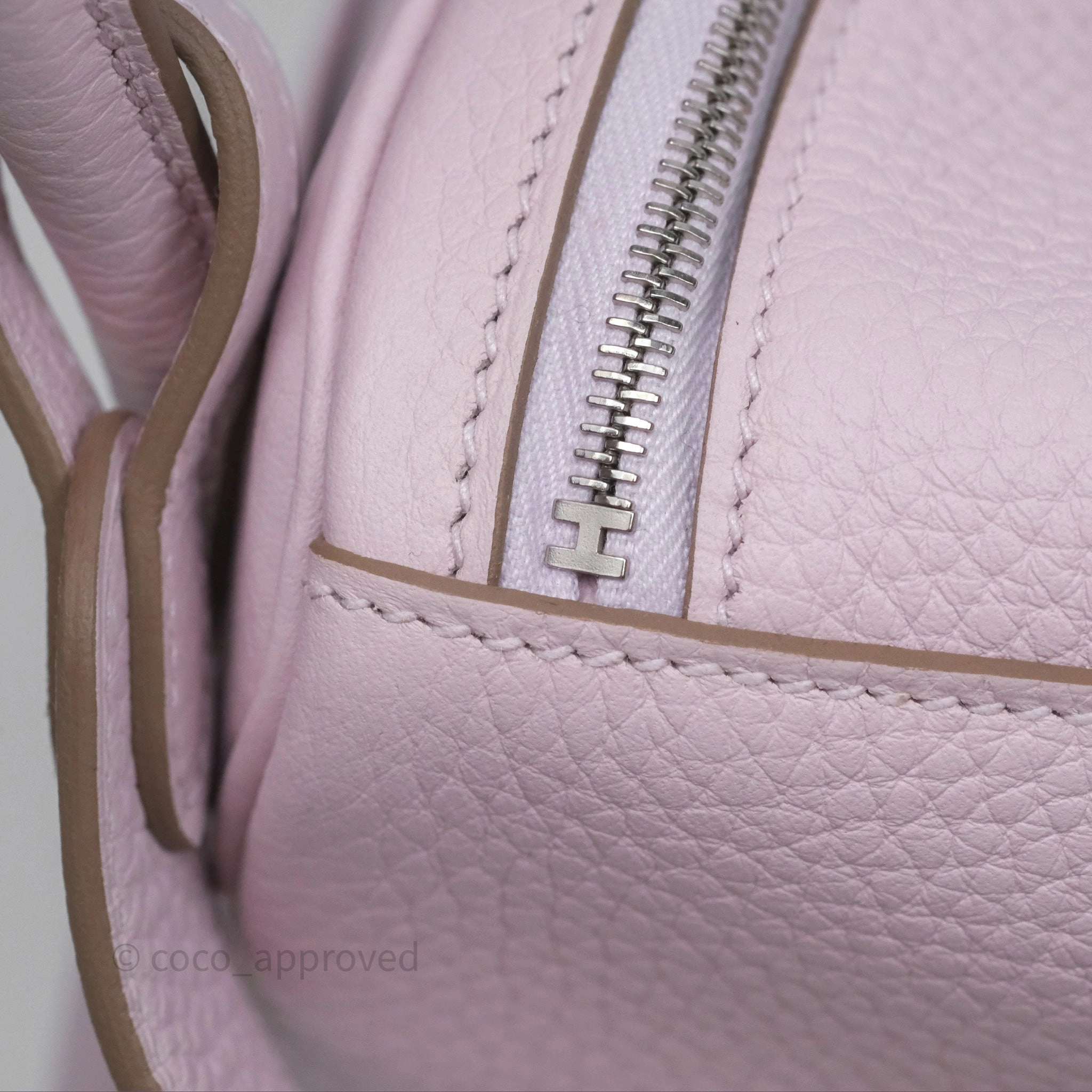 Herms Lindy 26 Mauve Pale 09/Nata I2 Clemence Palladium Hardware