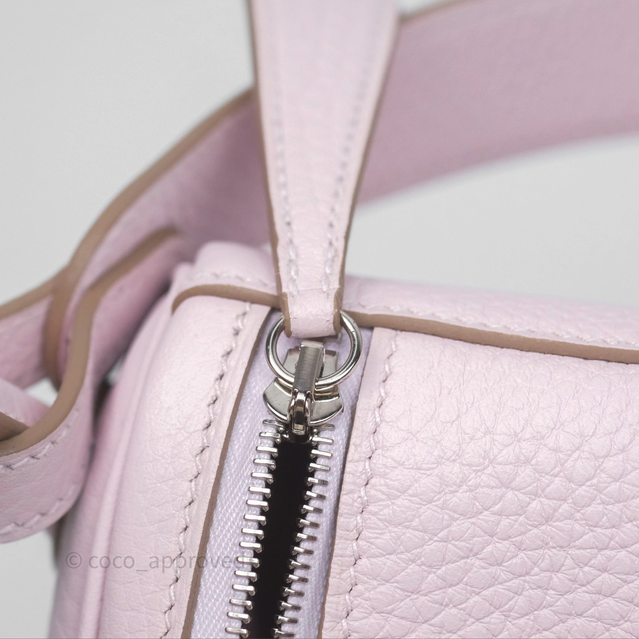 Herms Lindy 26 Mauve Pale 09/Nata I2 Clemence Palladium Hardware