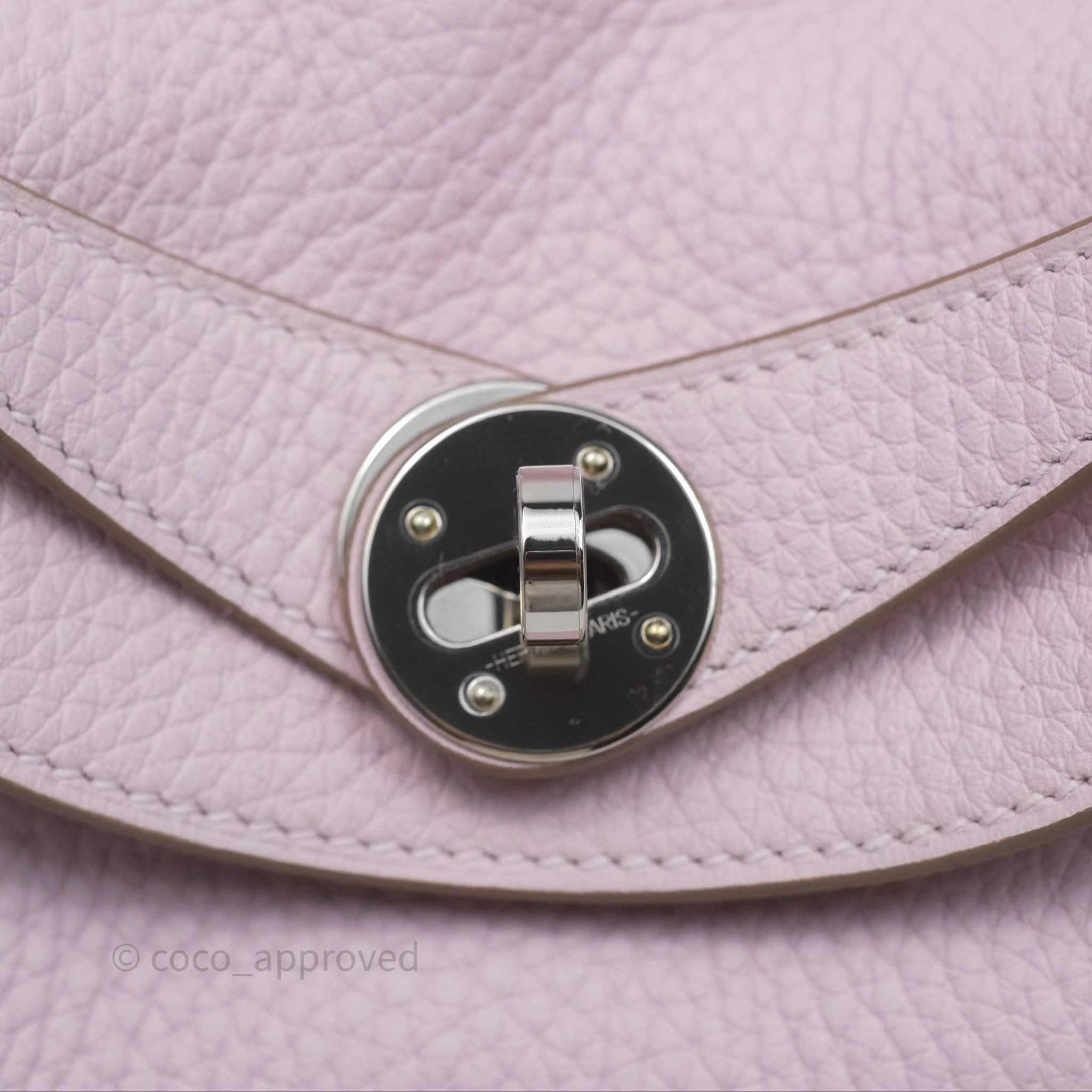 Herms Lindy 26 Mauve Pale 09/Nata I2 Clemence Palladium Hardware