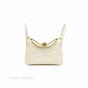 Herms Lindy 26 Nata/Lime Swift Gold Hardware