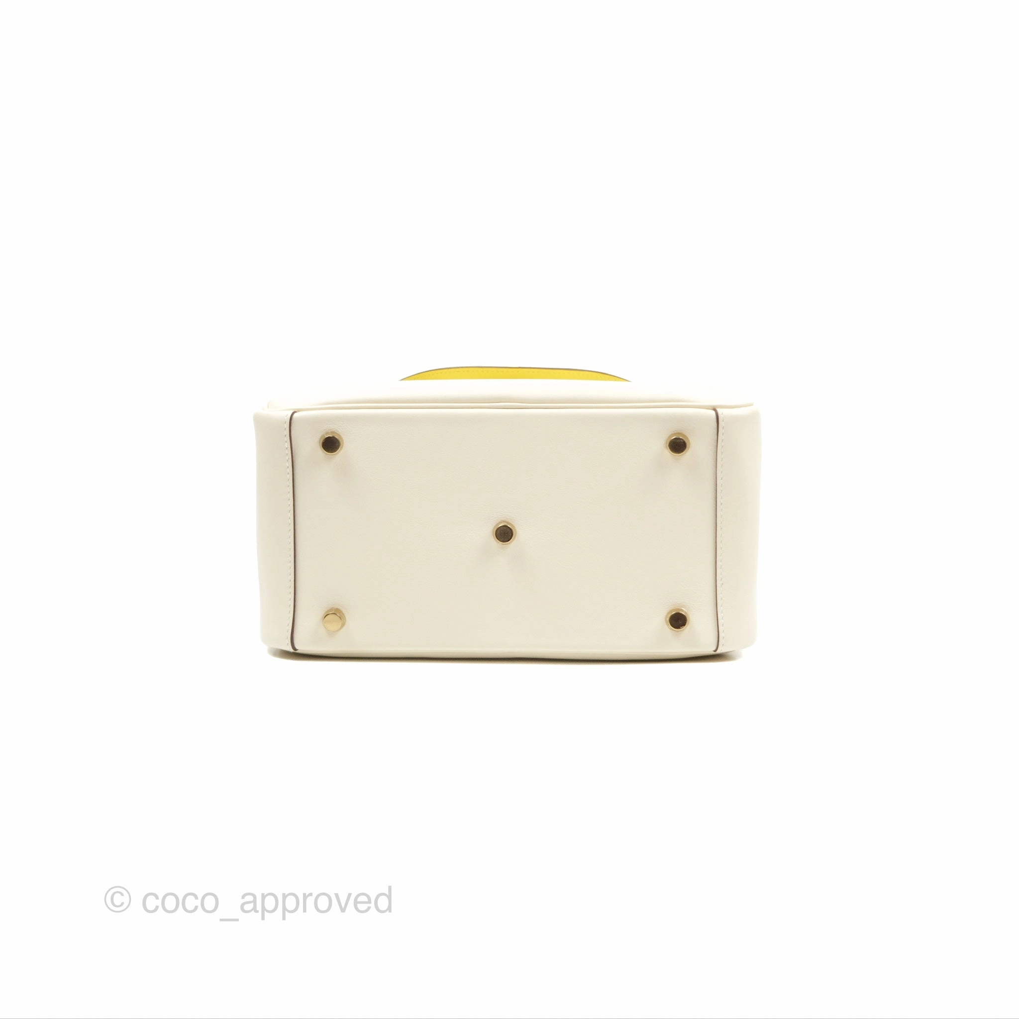 Herms Lindy 26 Nata/Lime Swift Gold Hardware