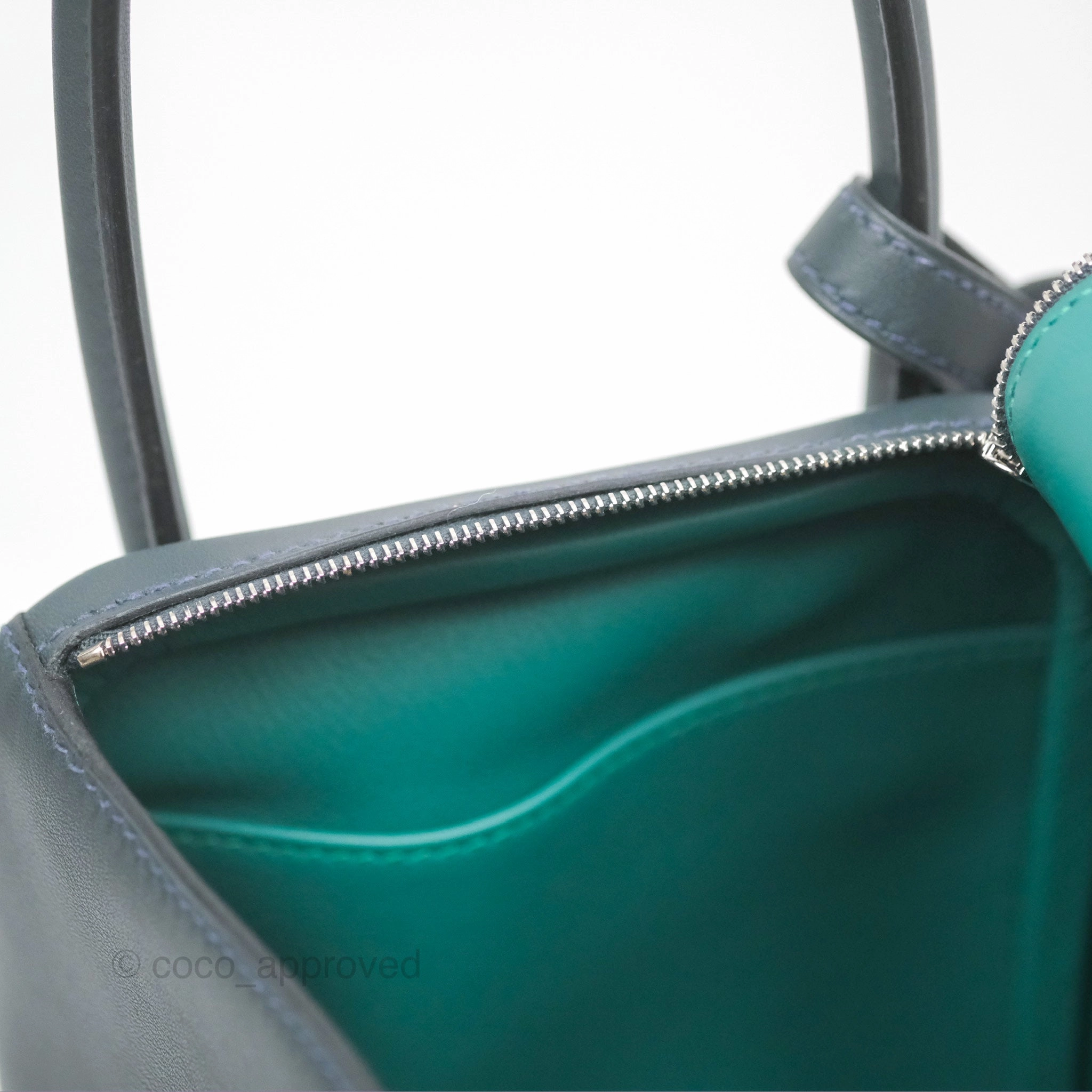Herms Lindy 26 Vert Rousseau/ Malachite Swift Palladium Hardware