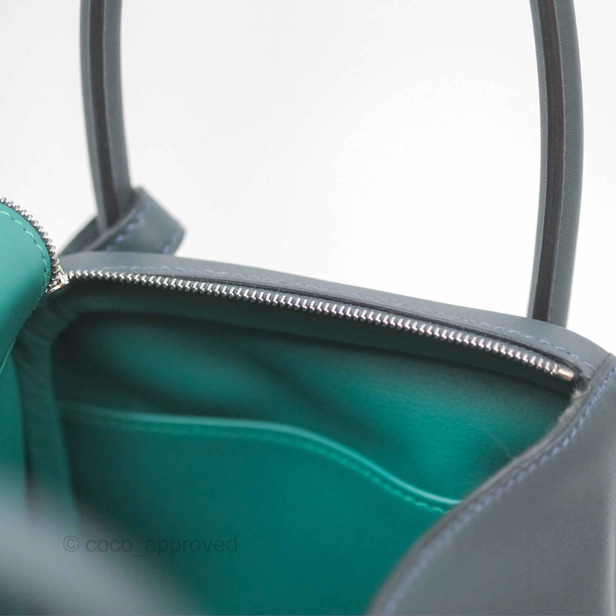 Herms Lindy 26 Vert Rousseau/ Malachite Swift Palladium Hardware