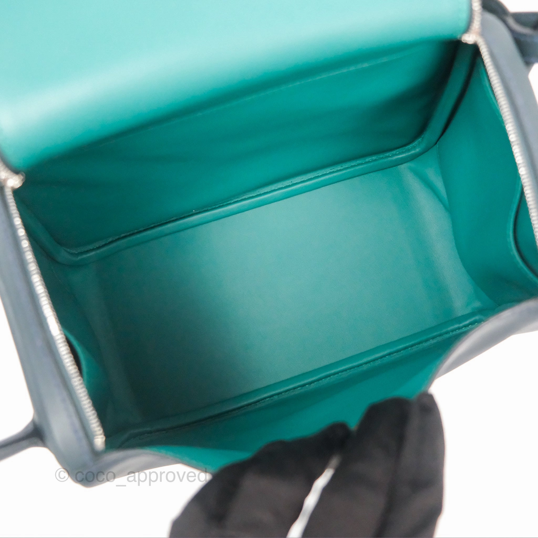 Herms Lindy 26 Vert Rousseau/ Malachite Swift Palladium Hardware