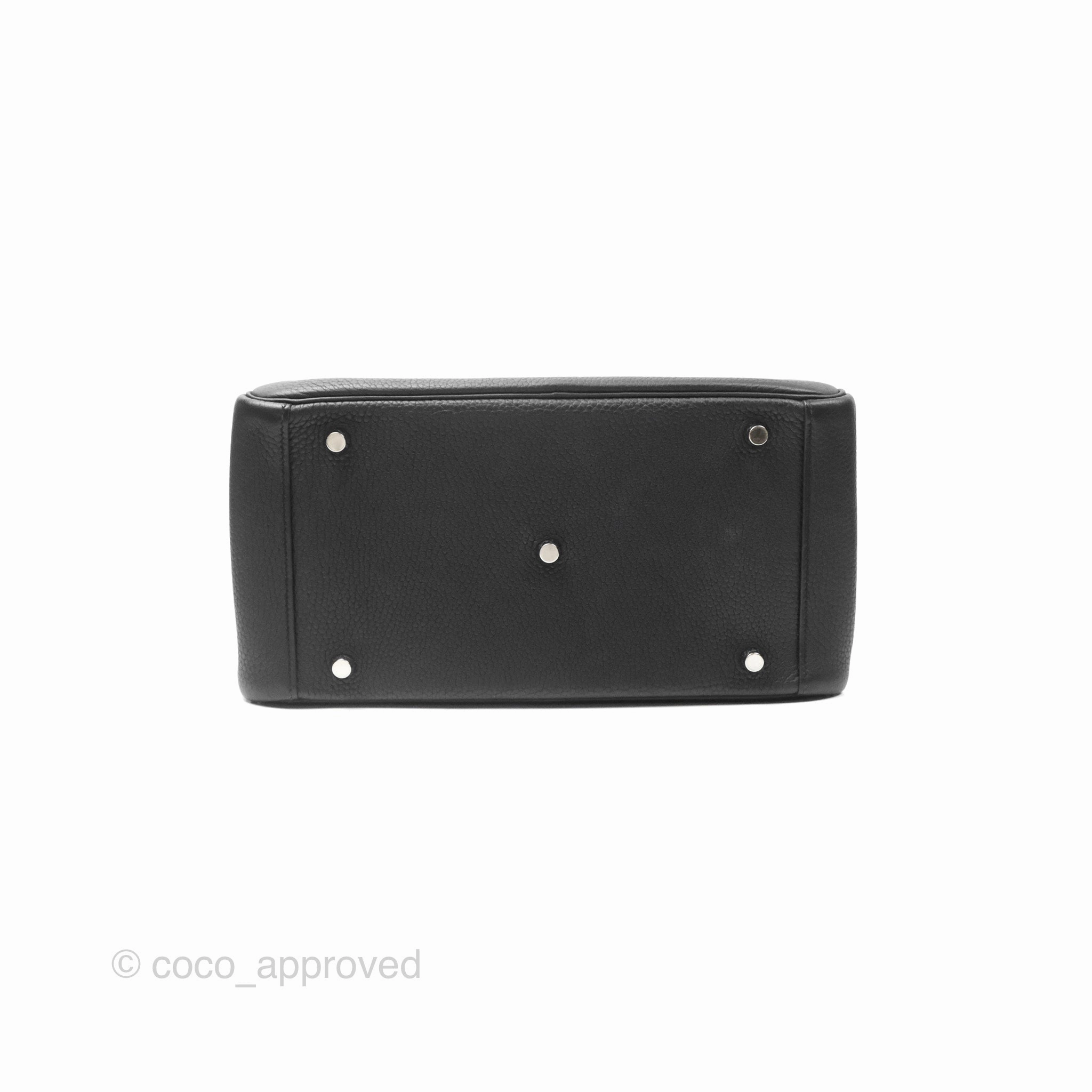 Herms Lindy 30 Black Clemence Palladium Hardware