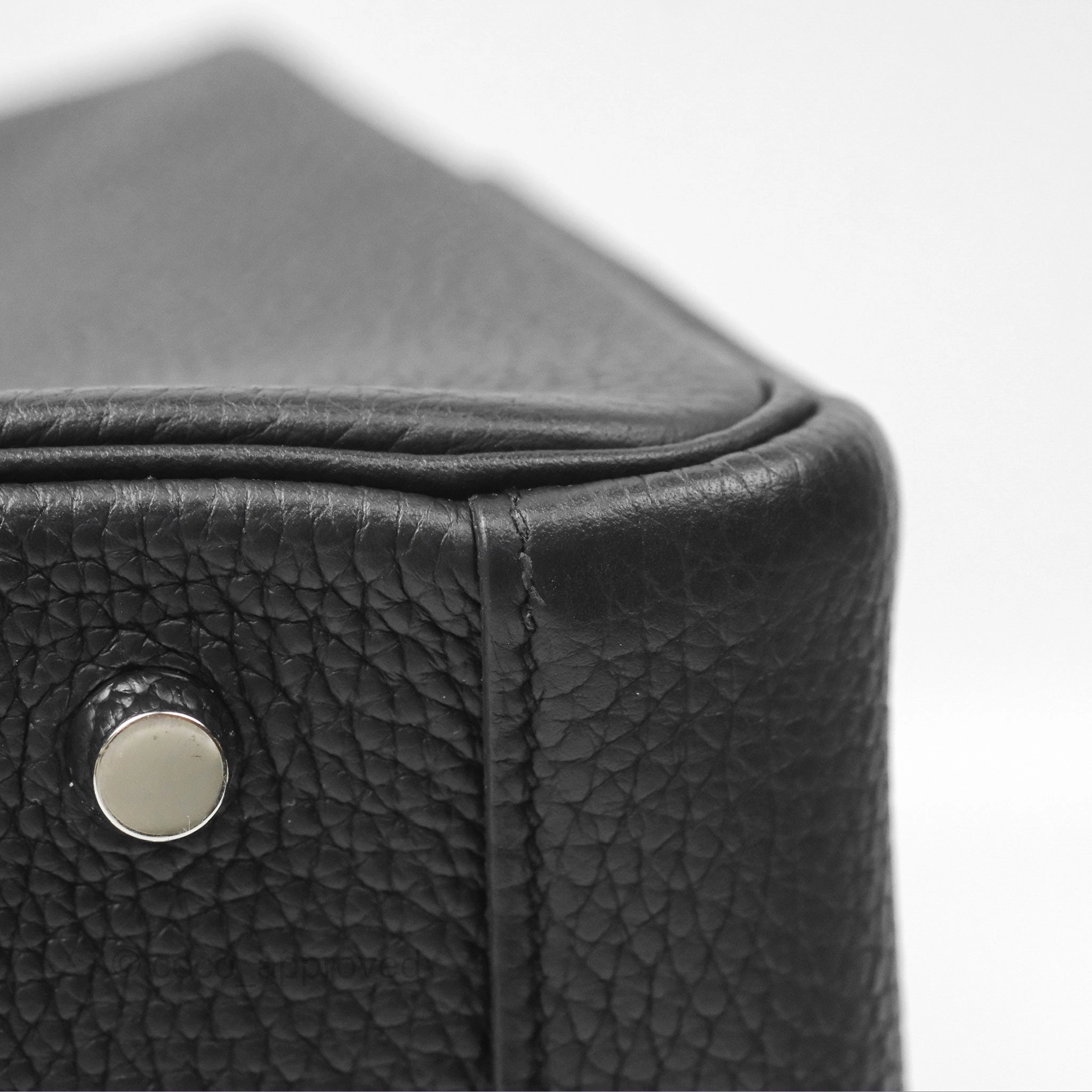 Herms Lindy 30 Black Clemence Palladium Hardware