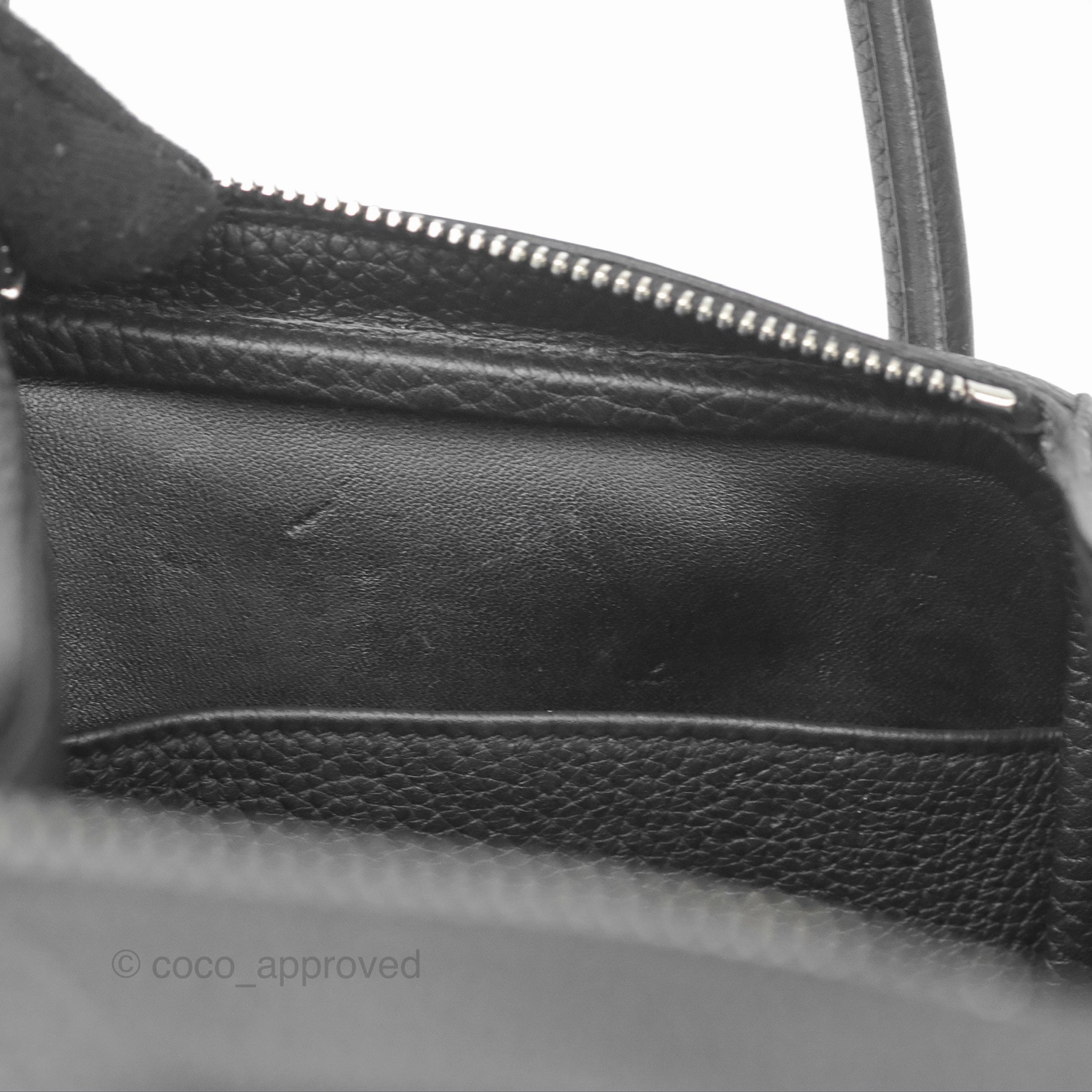 Herms Lindy 30 Black Clemence Palladium Hardware