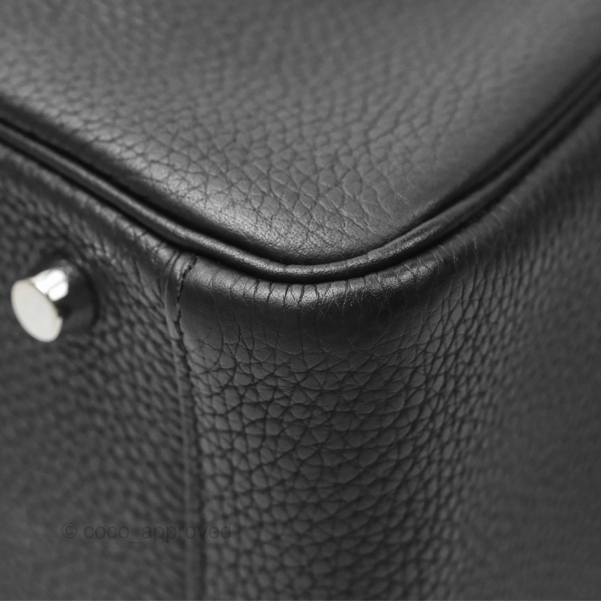 Herms Lindy 30 Black Clemence Palladium Hardware