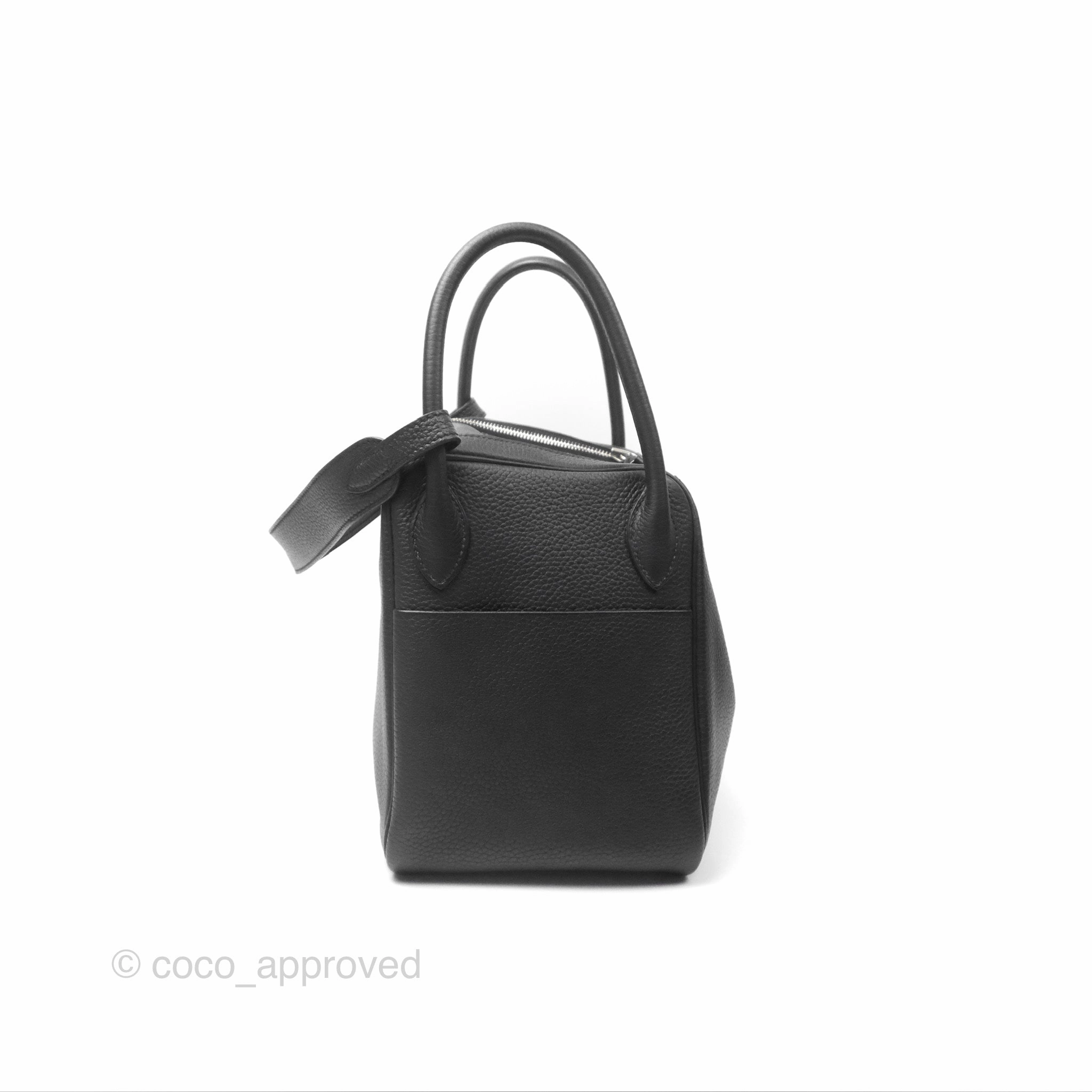 Herms Lindy 30 Black Clemence Palladium Hardware