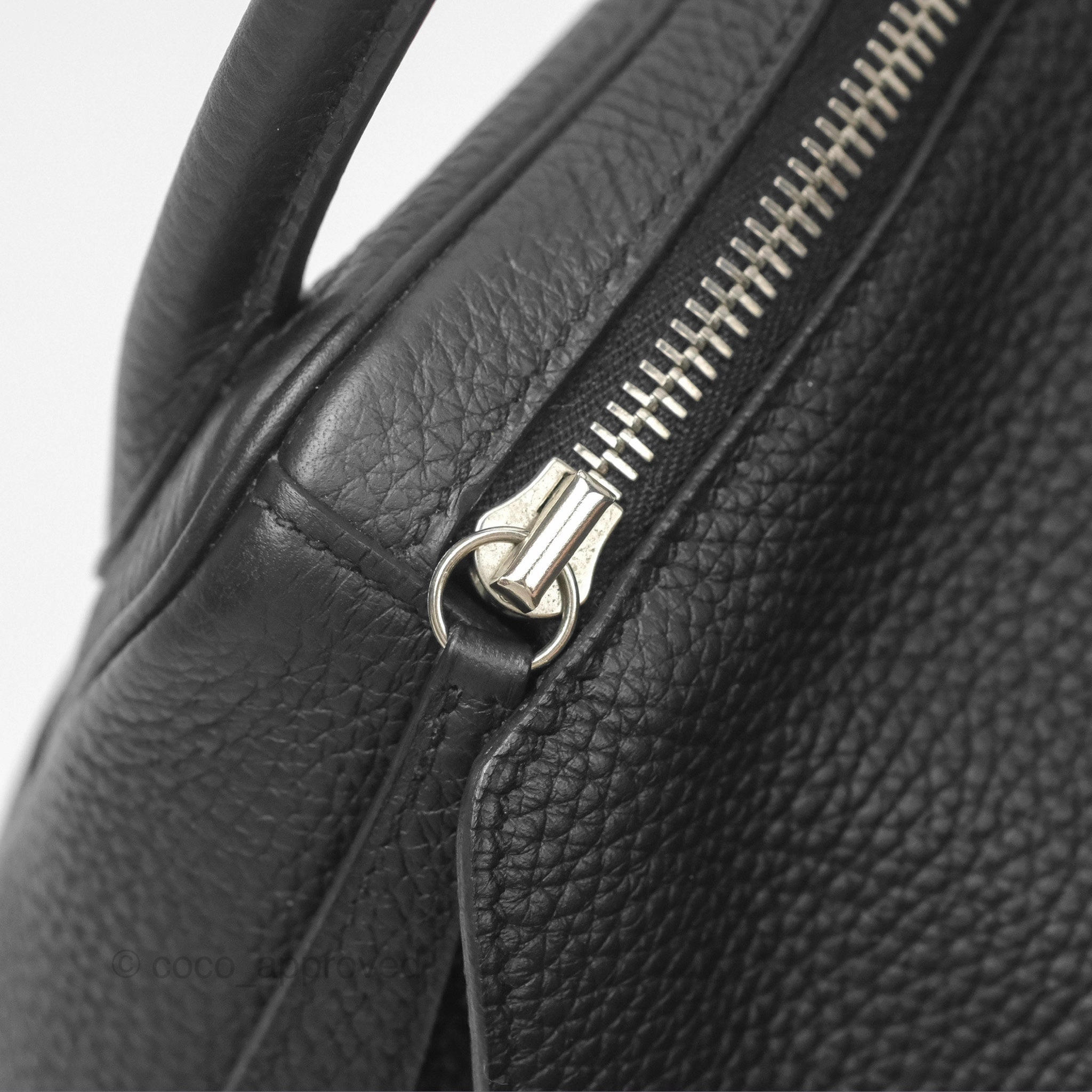 Herms Lindy 30 Black Clemence Palladium Hardware