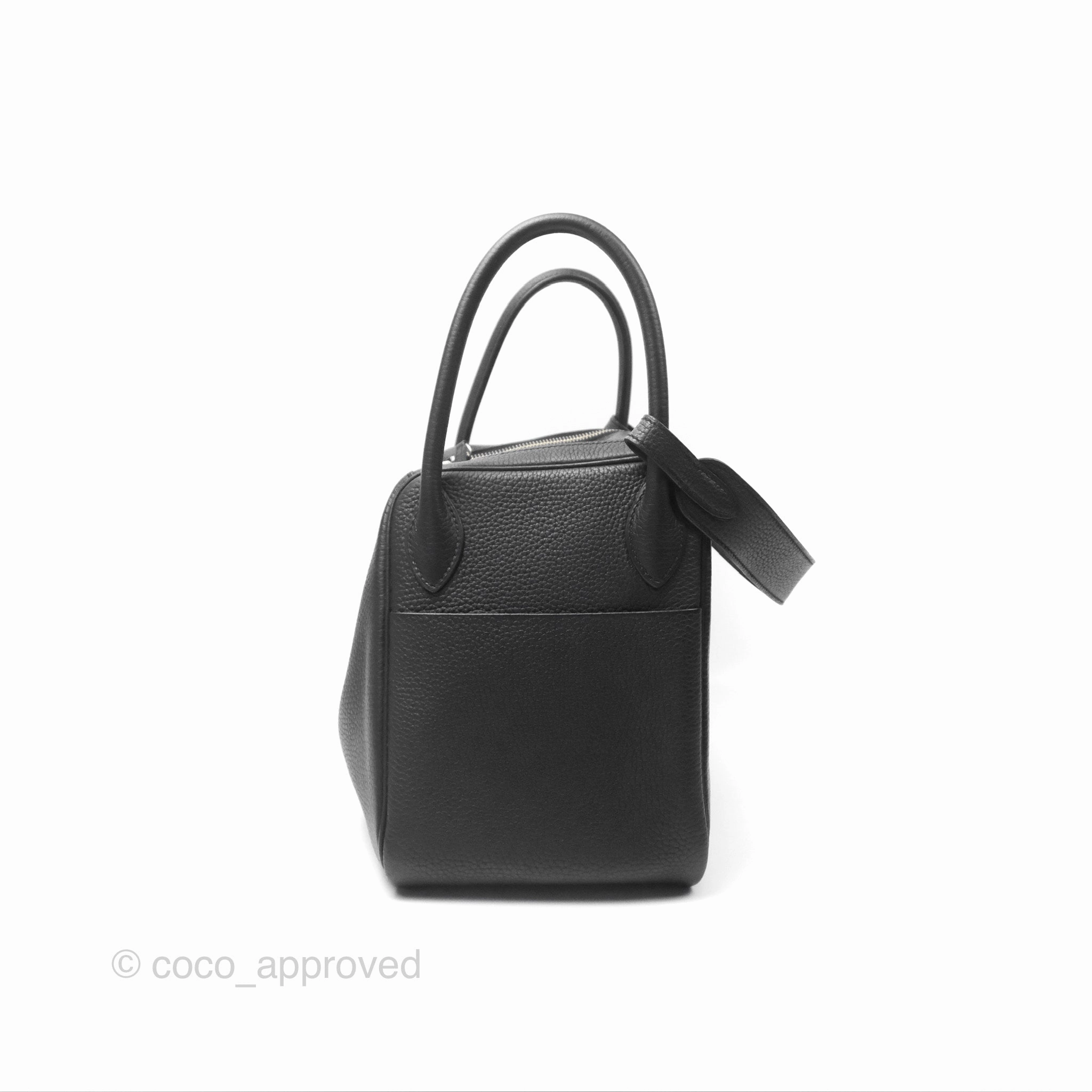 Herms Lindy 30 Black Clemence Palladium Hardware