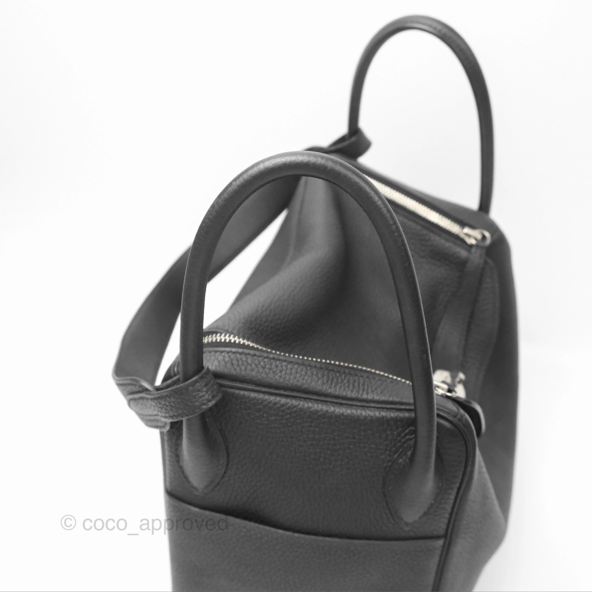 Herms Lindy 30 Black Clemence Palladium Hardware