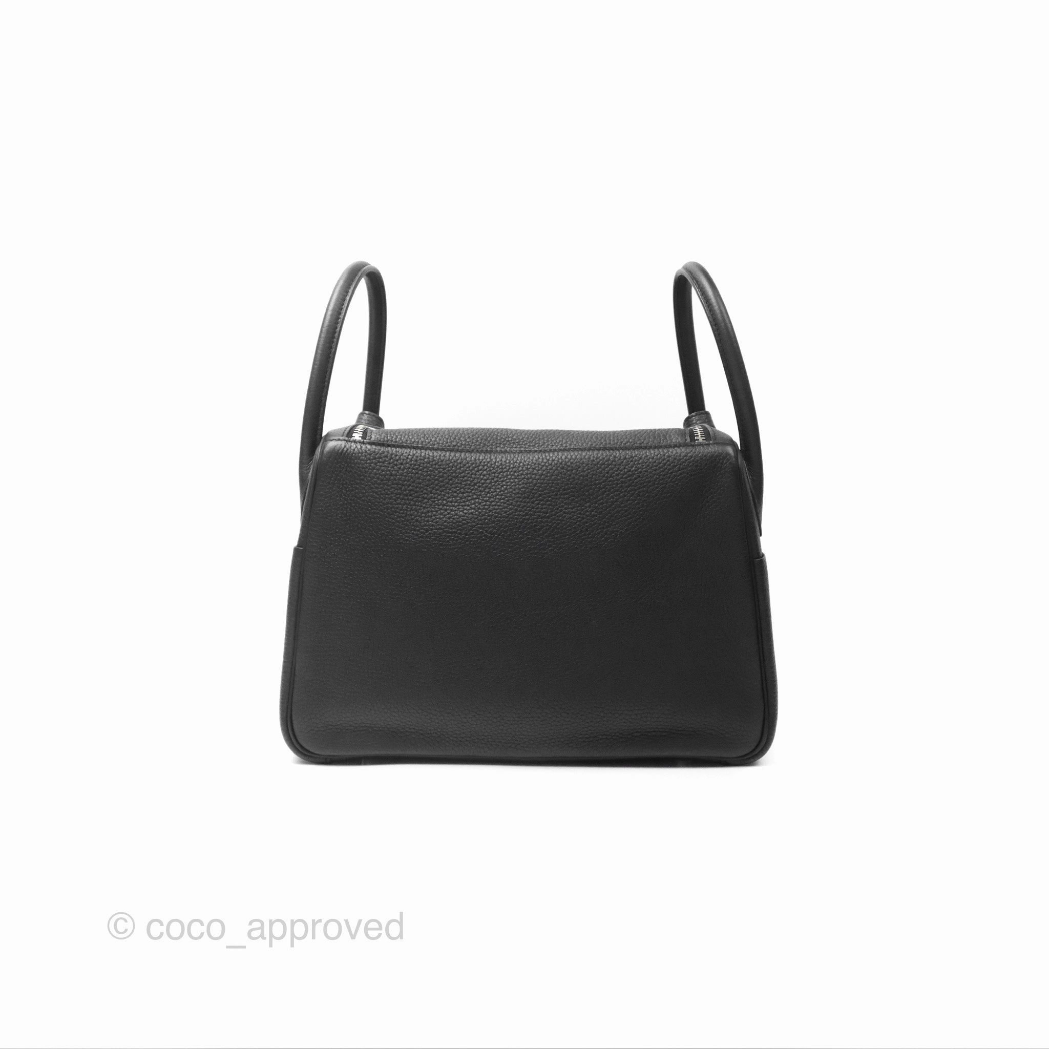 Herms Lindy 30 Black Clemence Palladium Hardware
