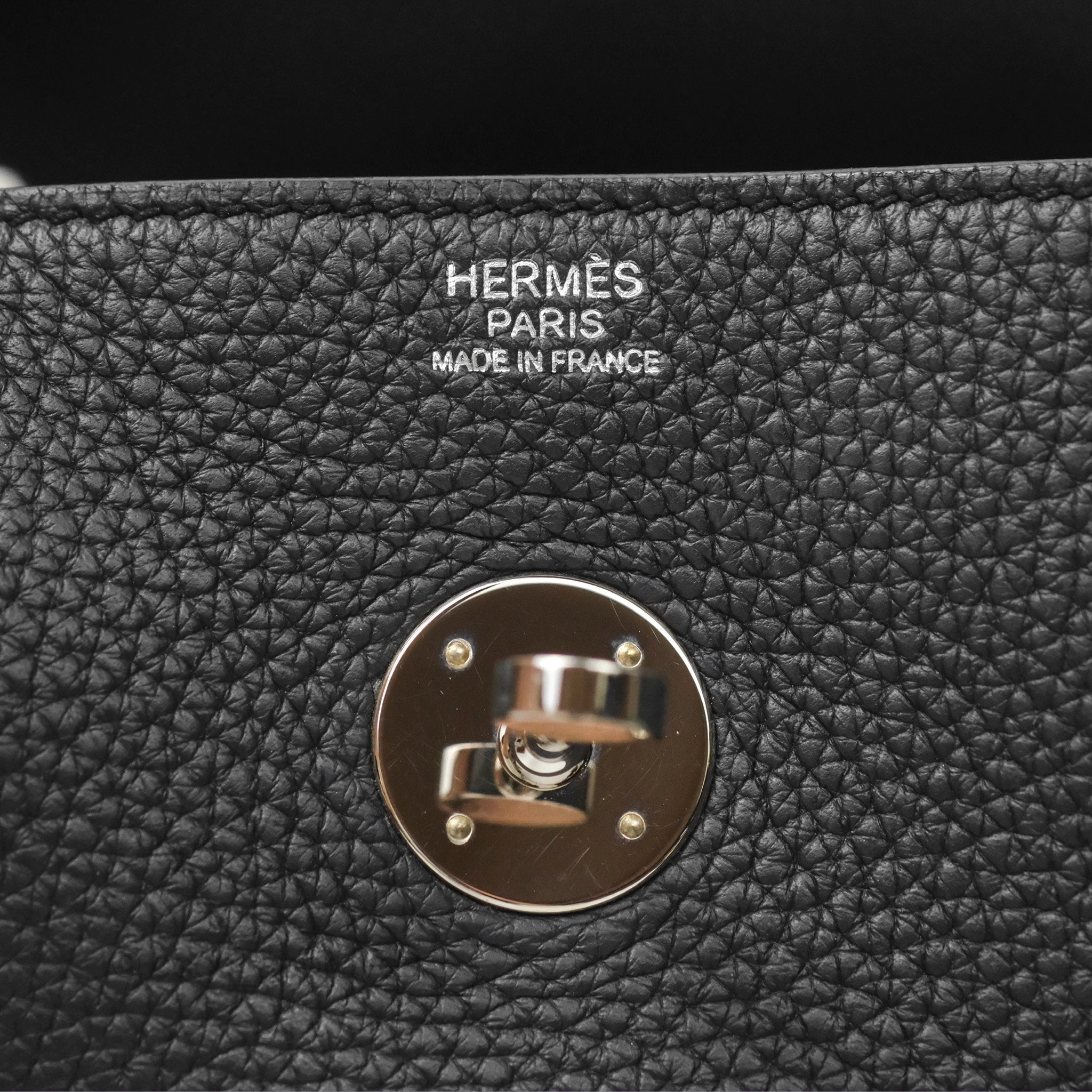 Herms Lindy 30 Black Clemence Palladium Hardware