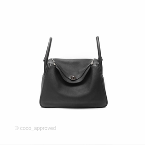 Herms Lindy 30 Black Clemence Palladium Hardware