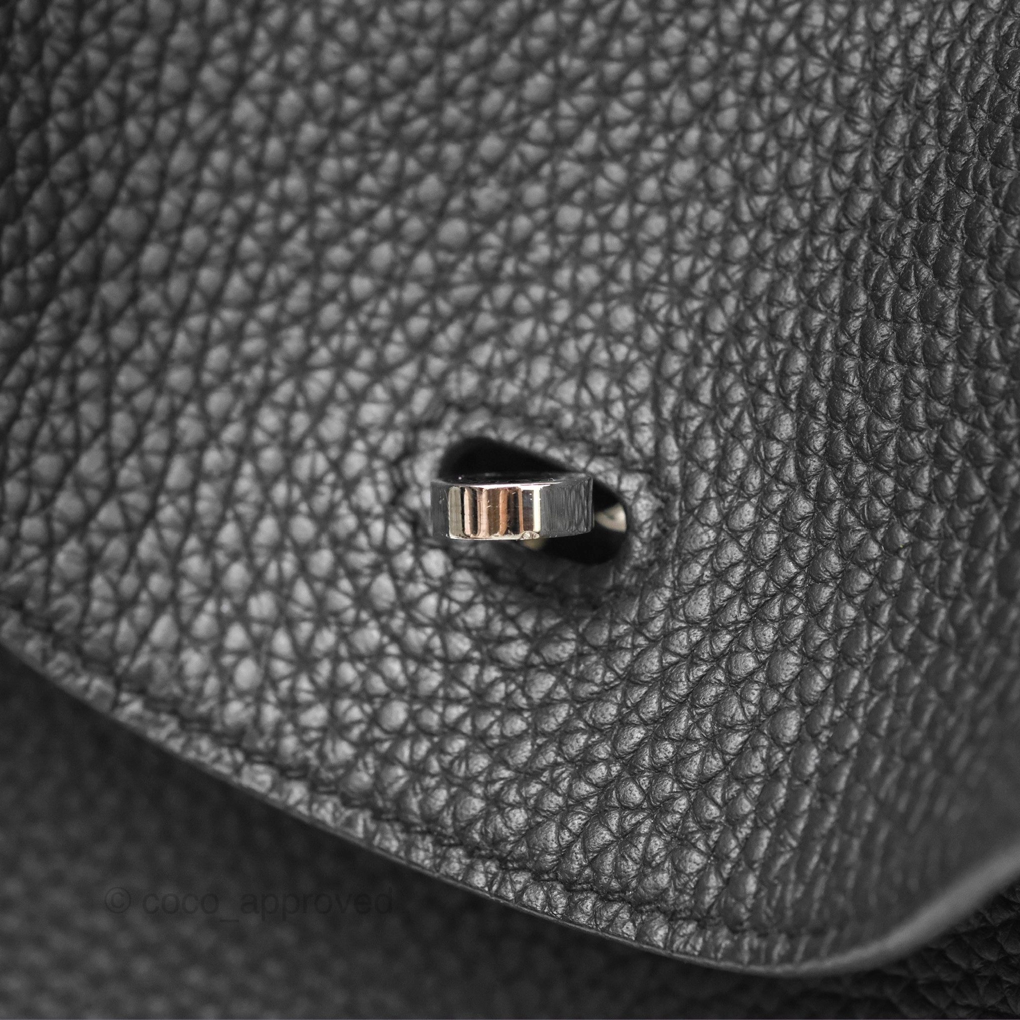Herms Lindy 30 Black Clemence Palladium Hardware
