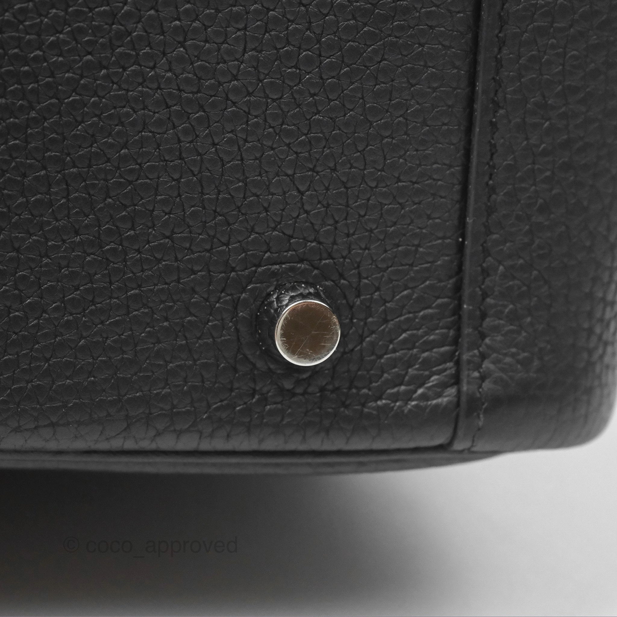 Herms Lindy 30 Black Clemence Palladium Hardware
