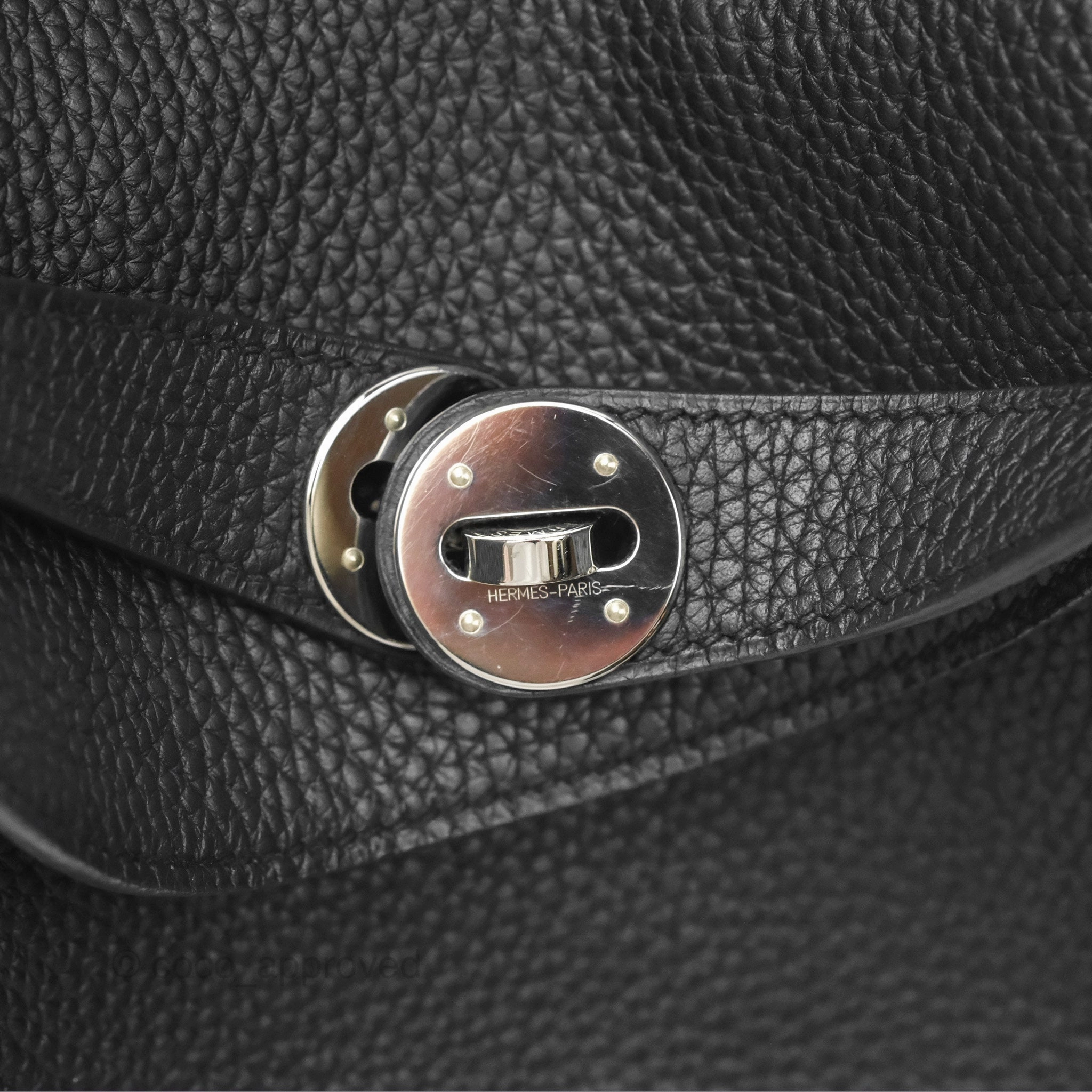 Herms Lindy 30 Black Clemence Palladium Hardware