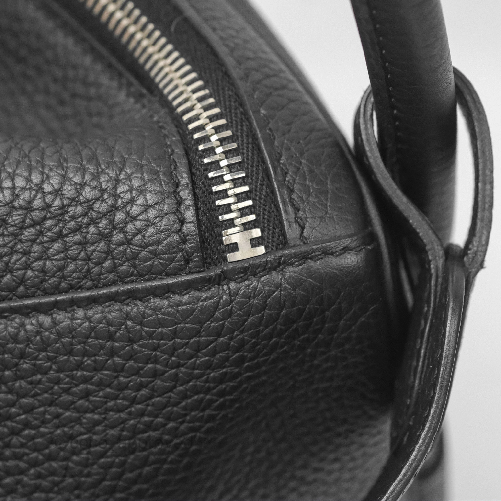 Herms Lindy 30 Black Clemence Palladium Hardware