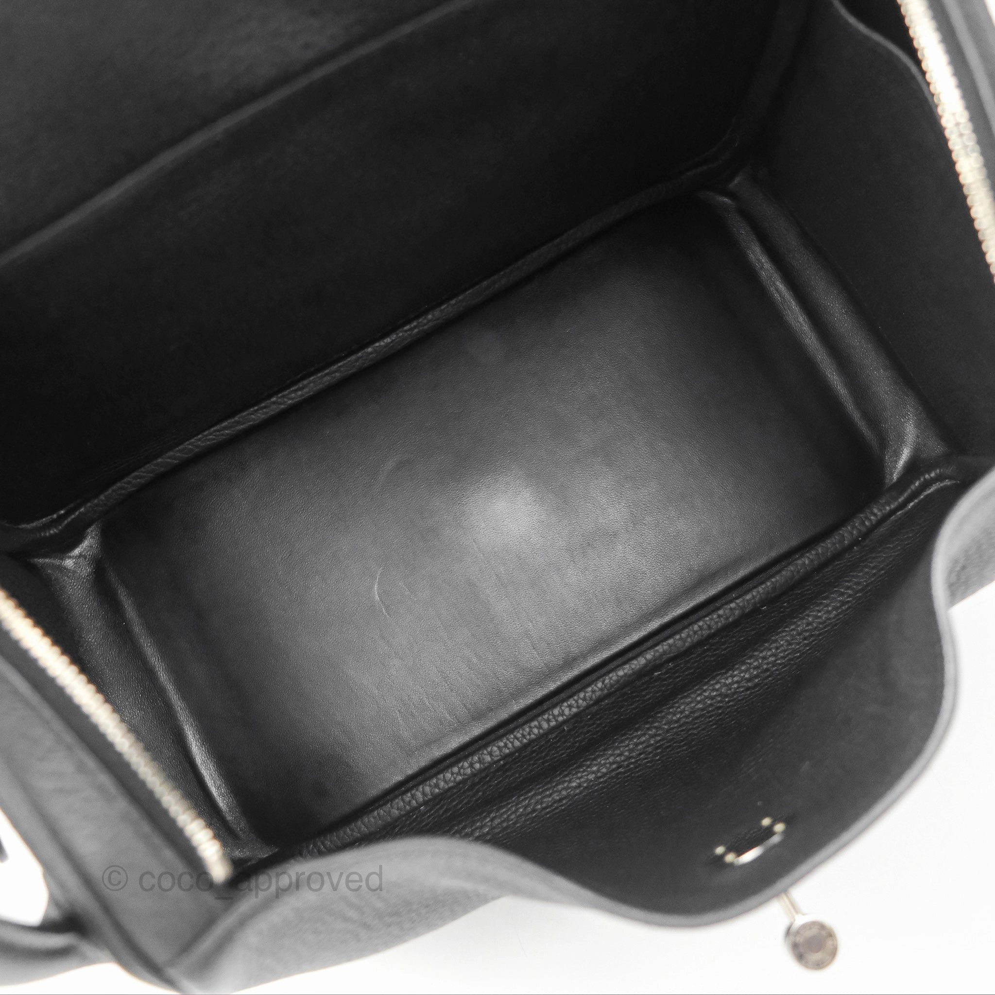 Herms Lindy 30 Black Clemence Palladium Hardware