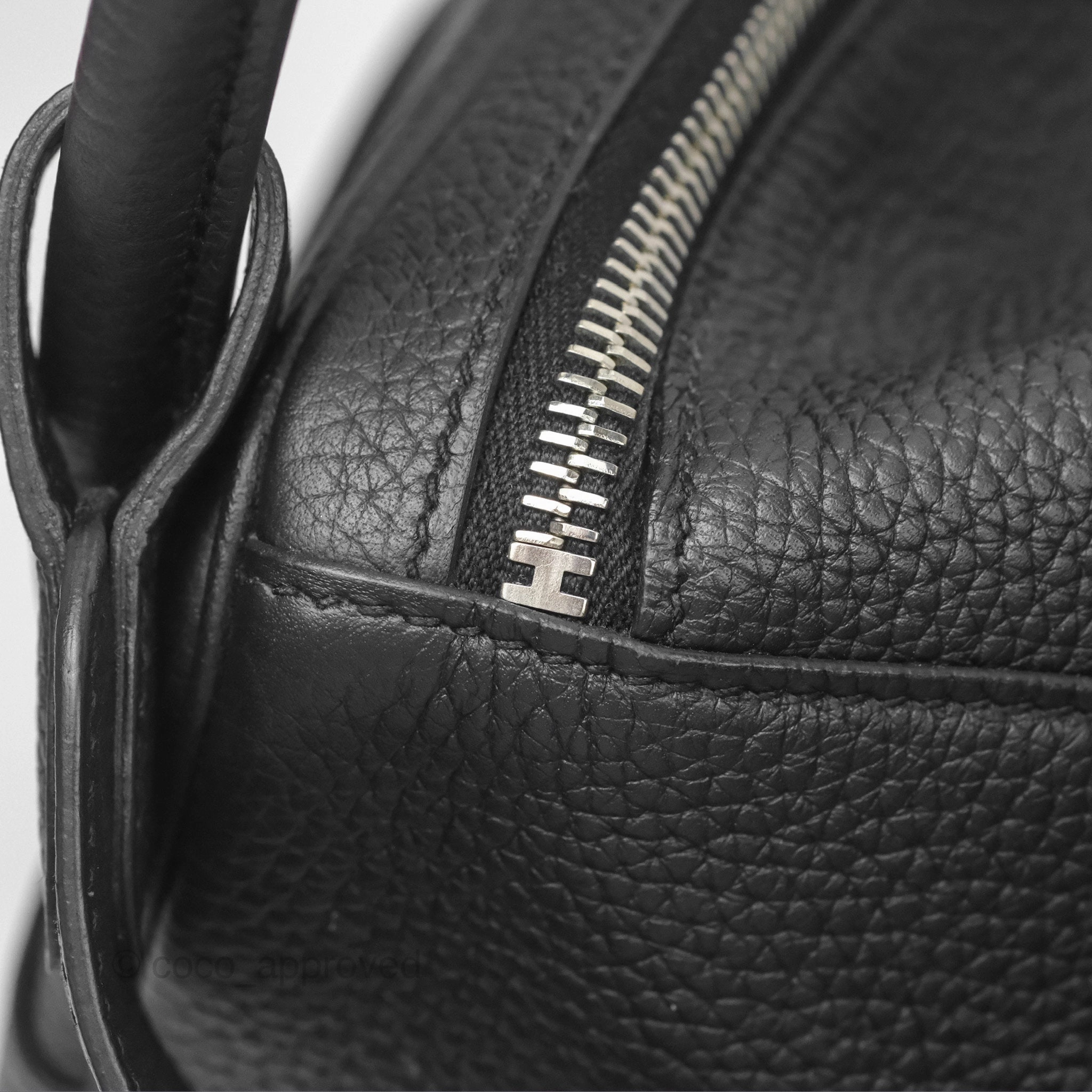 Herms Lindy 30 Black Clemence Palladium Hardware