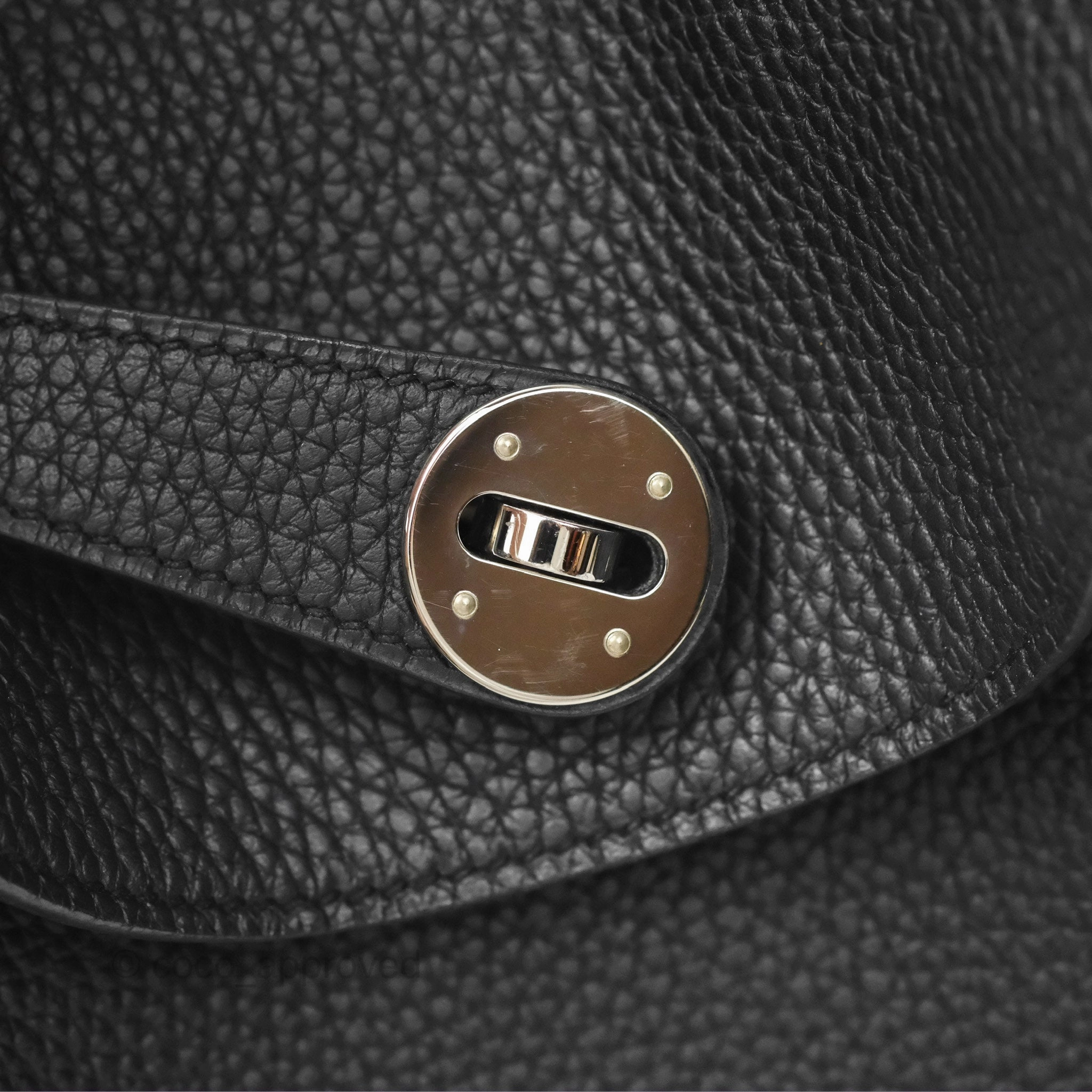 Herms Lindy 30 Black Clemence Palladium Hardware