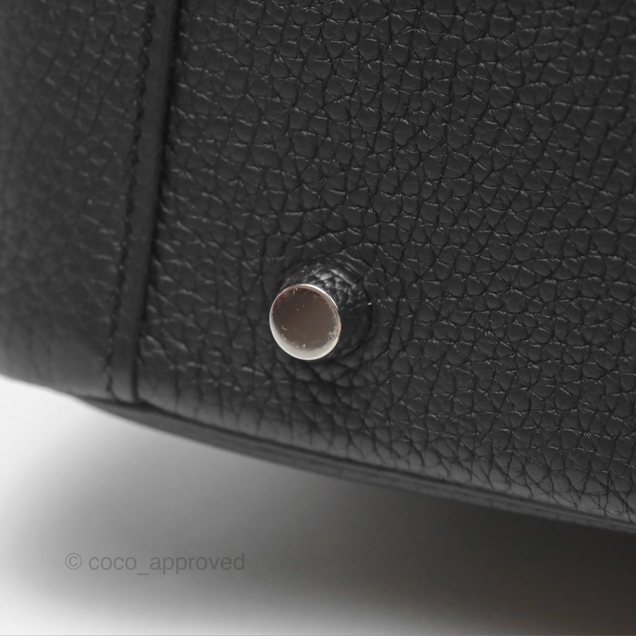 Herms Lindy 30 Black Clemence Palladium Hardware