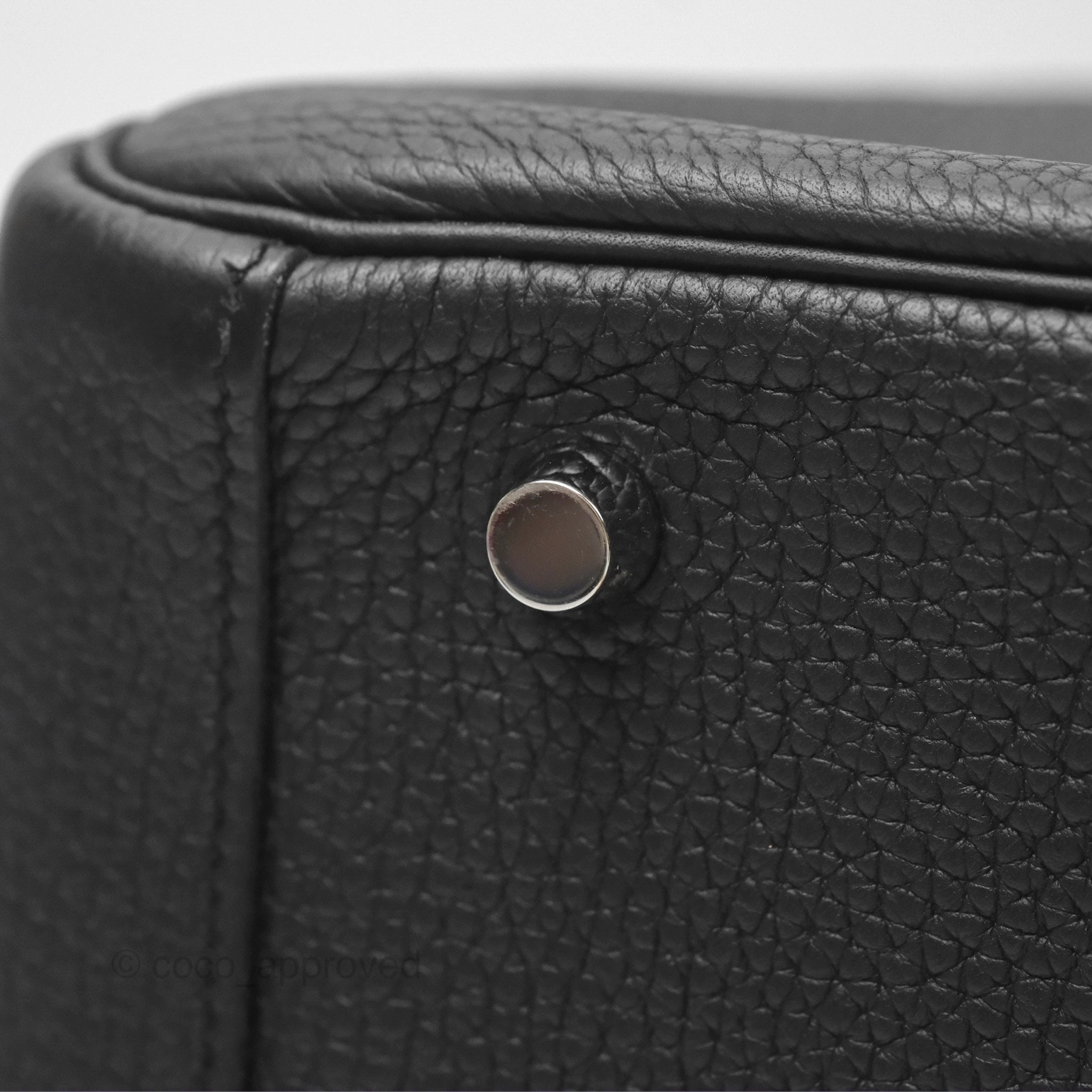 Herms Lindy 30 Black Clemence Palladium Hardware